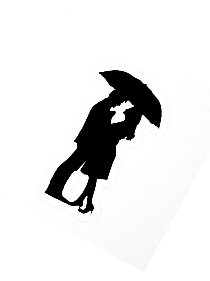 Two Hearts Kiss Cut Sticker product image (2)