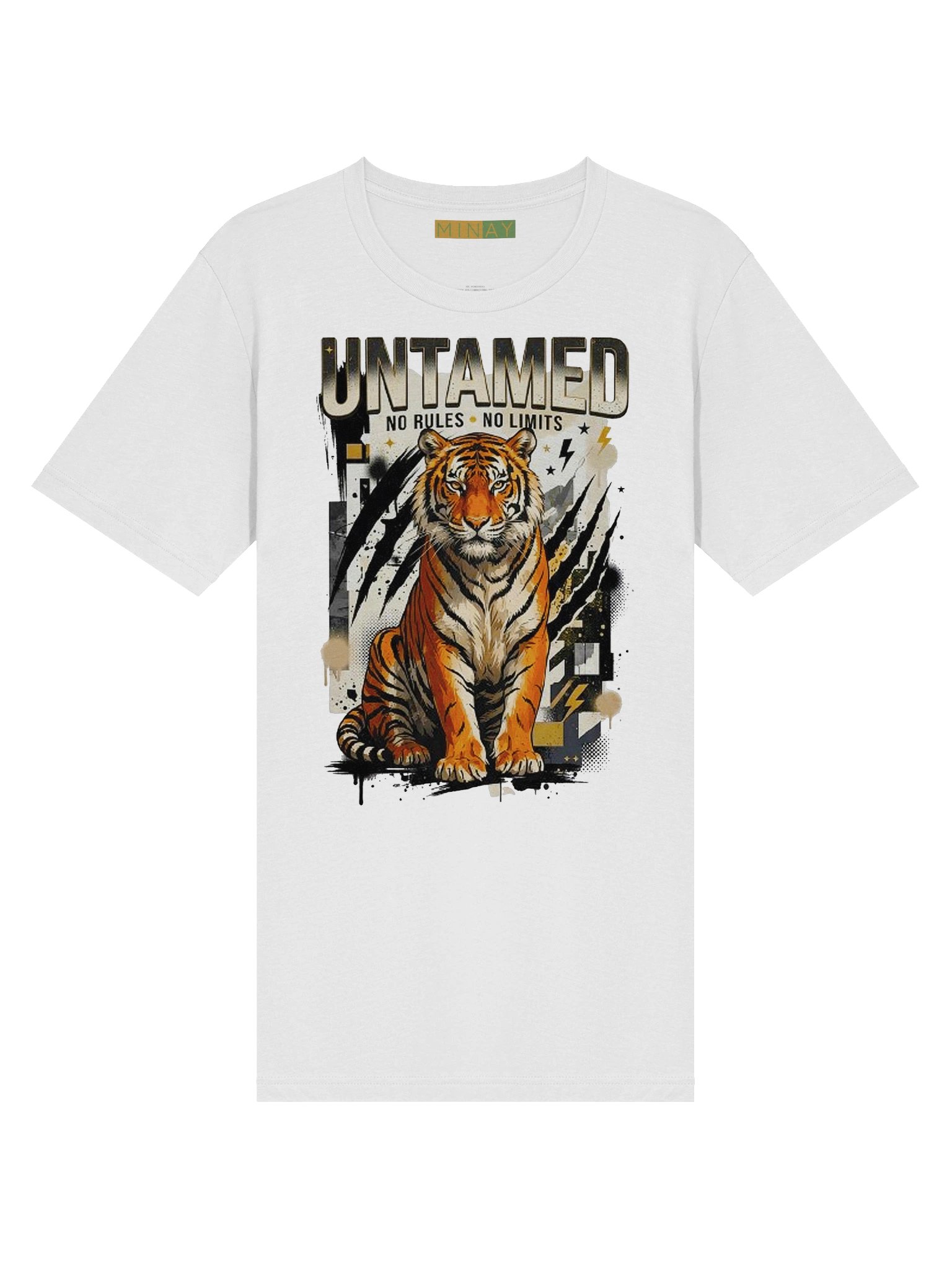 Untamed Tiger Grunge Graffiti Premium Triblend Graphic Tee product image (3)