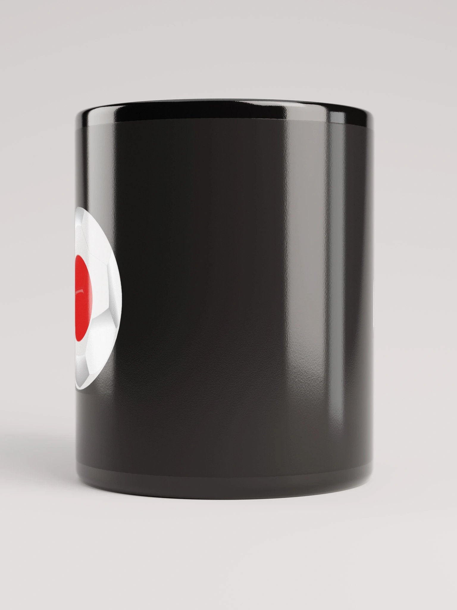 Japan Flag Soccer Ball Black Coffee Mug (Double Sided Print) product image (3)