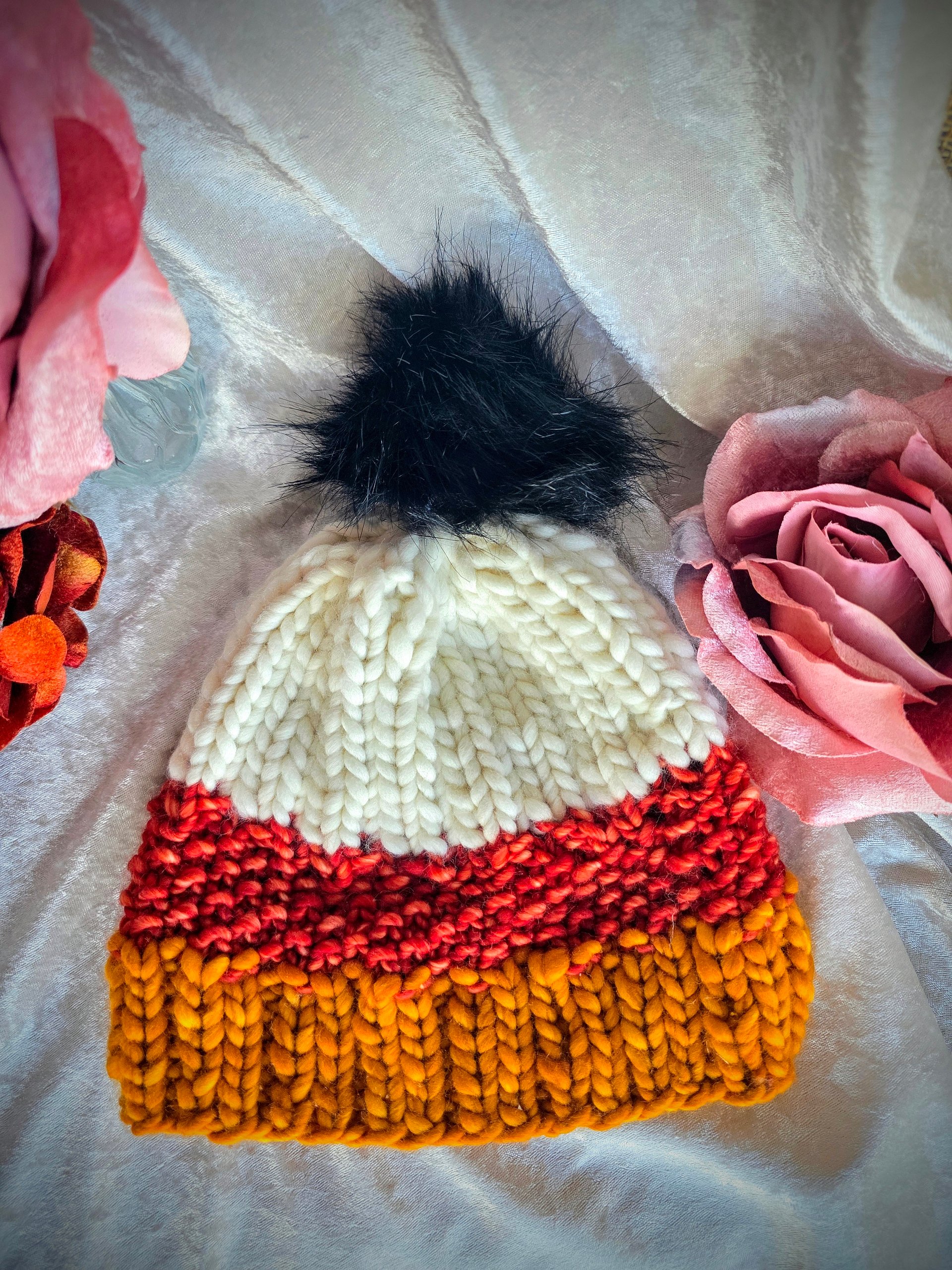 Custom Color Block Beanie product image (1)