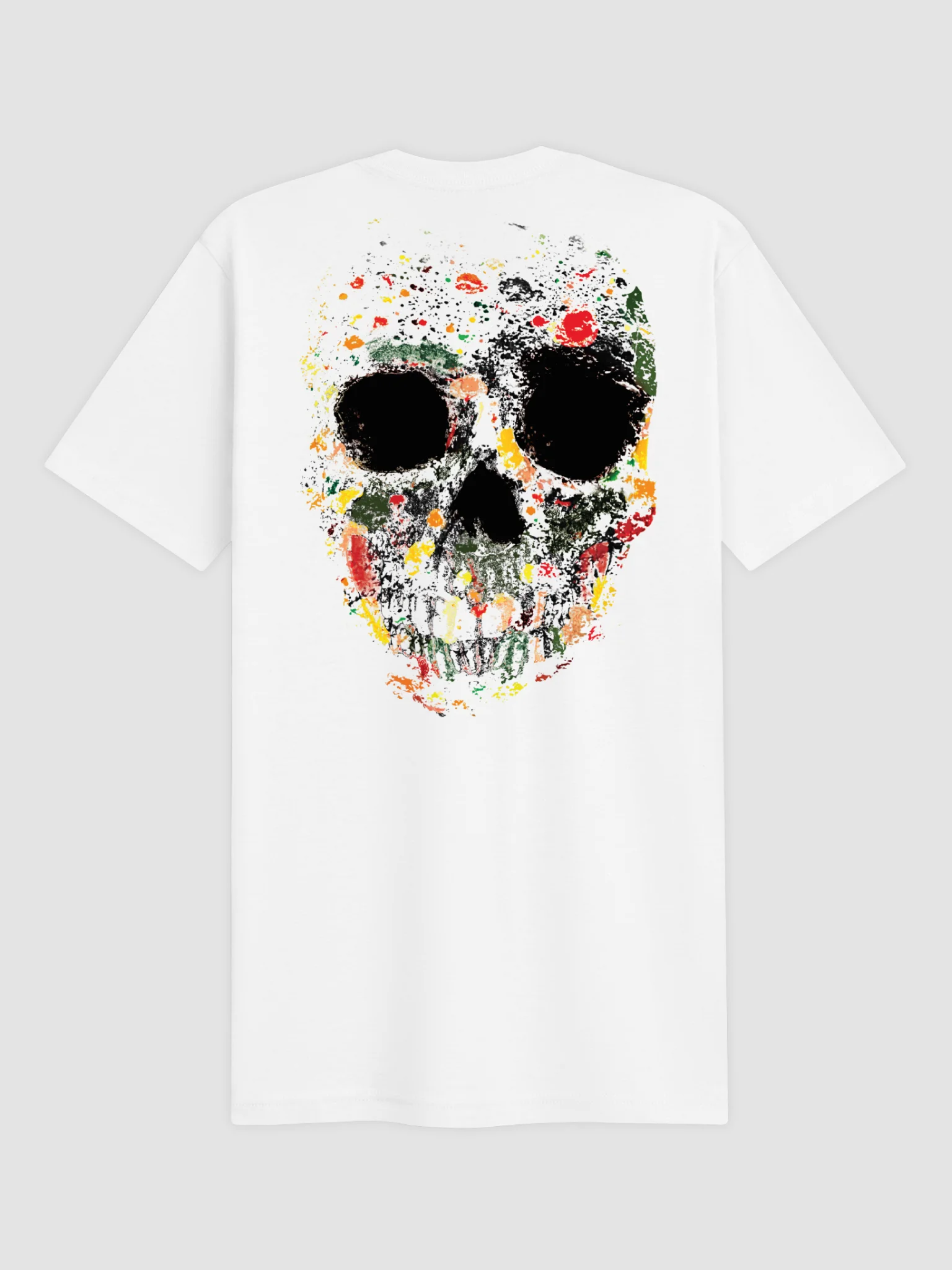 Vibrant Skull Embroidered Identity Tee White product image (2)