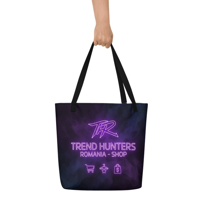 Trend Hunters România – Sacoșa Oficială Premium Neon All-Over | Tote Bag Unisex product image (1)