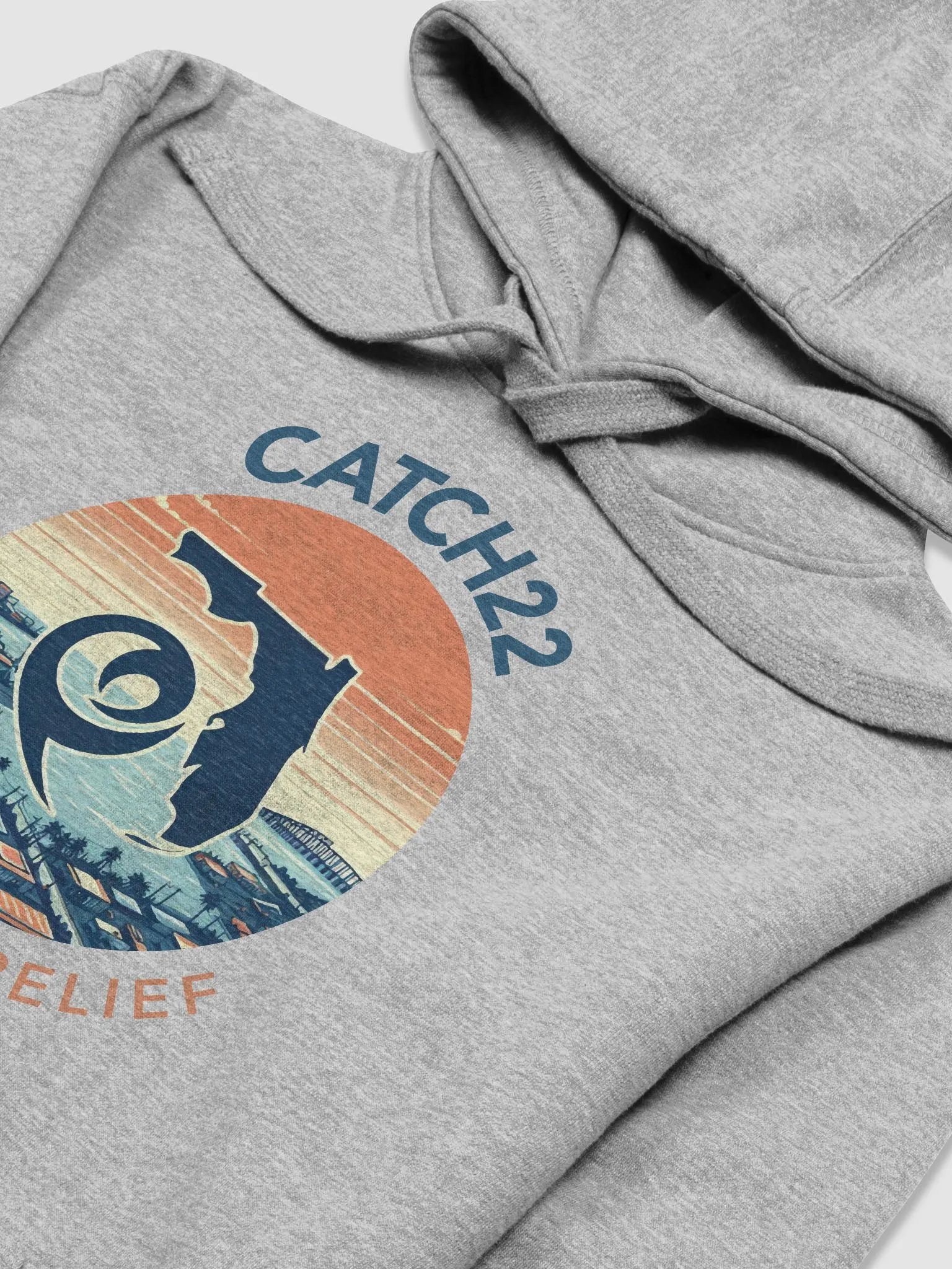 Hurricane relief Hoodie white. product image (6)