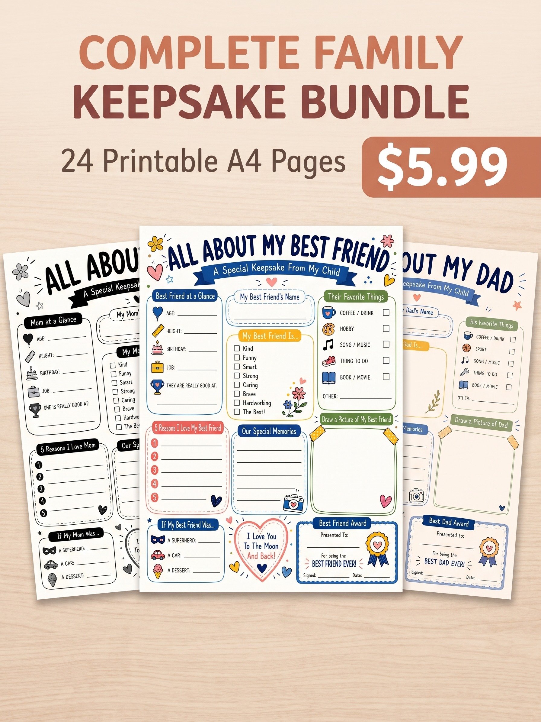 Complete Family Keepsake Printable Bundle product image (3)