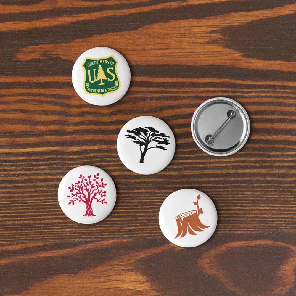 "Forest Service" Emblem Pin Buttons Set product image (6)