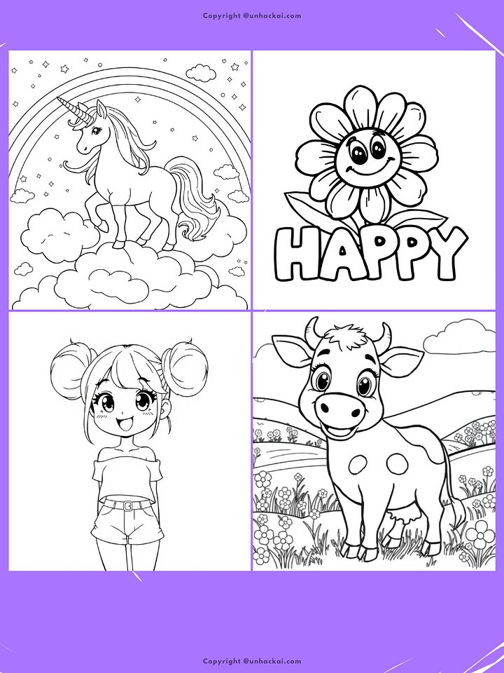 15 Leonardo AI Kids Coloring Pages and Book Cover Prompts product image (2)
