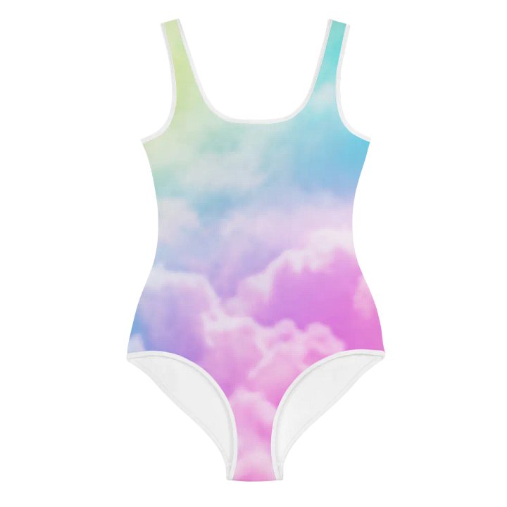 Blur cloud rainbow Design Youth One Piece Swimsuit - V7 product image (1)