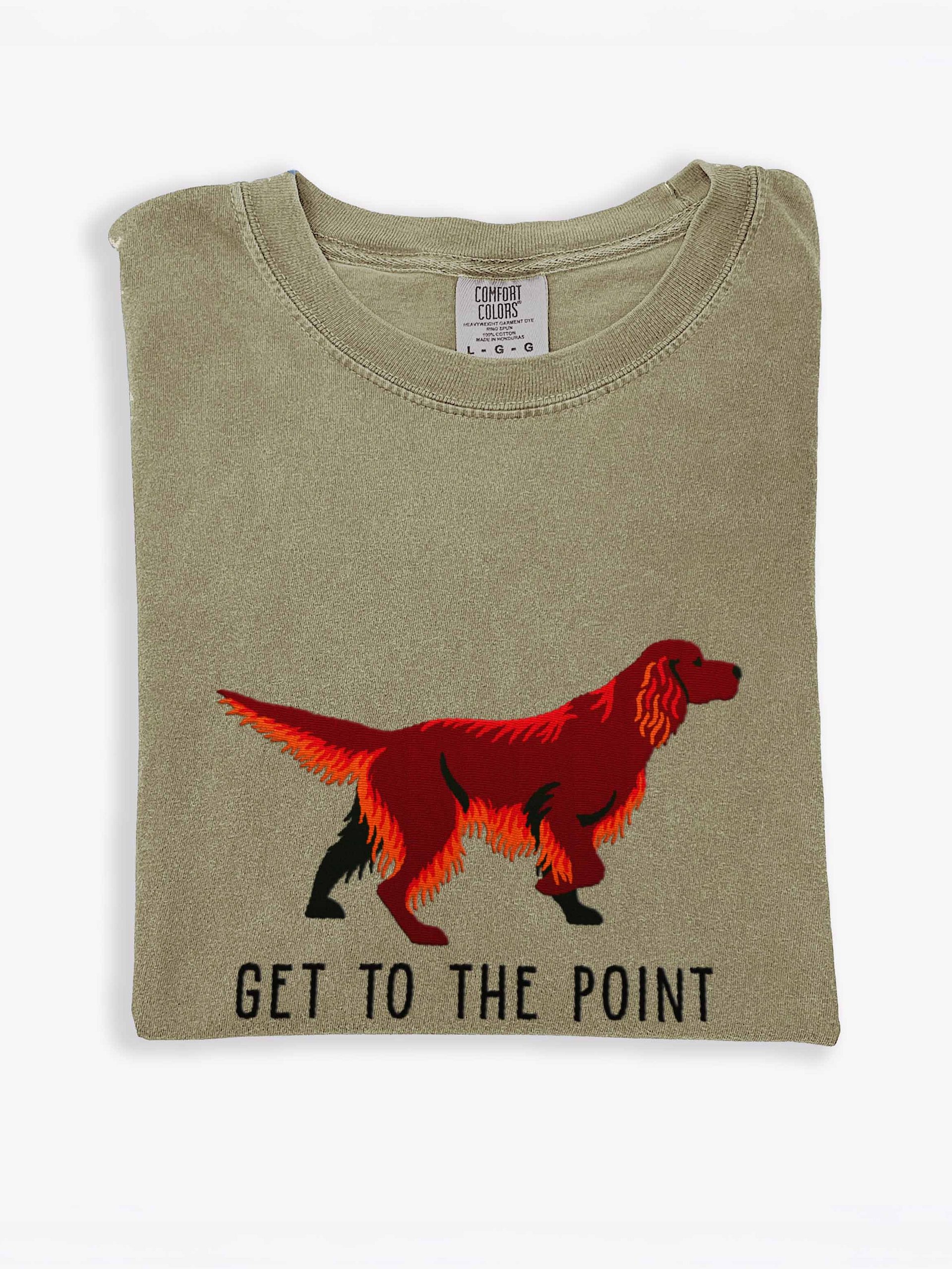 Get to the Point T-Shirt(Embroidered) of an Irish Setter product image (1)