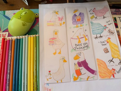 Another set of bookmarks done…used colored pencils 😎….cant wait to color the next sets. I sell these at the art markets. #tra...