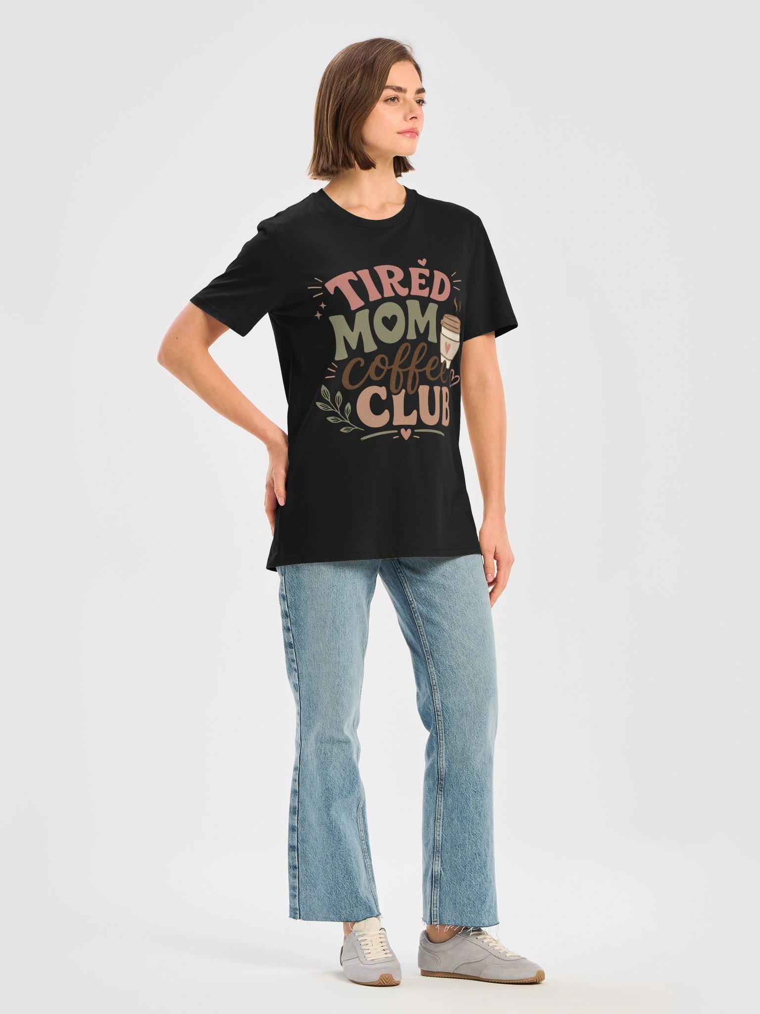 Tired Mom Coffee Club T-Shirt – Vintage Retro Mom Shirt, Funny Coffee Lover Tee product image (51)