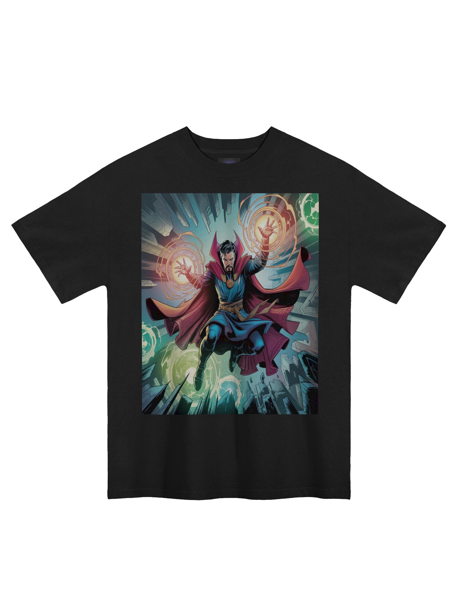 Doctor Strange Sorcerous Surge Oversized Faded T-Shirt – Mystic Eclipse Mantle product image (3)