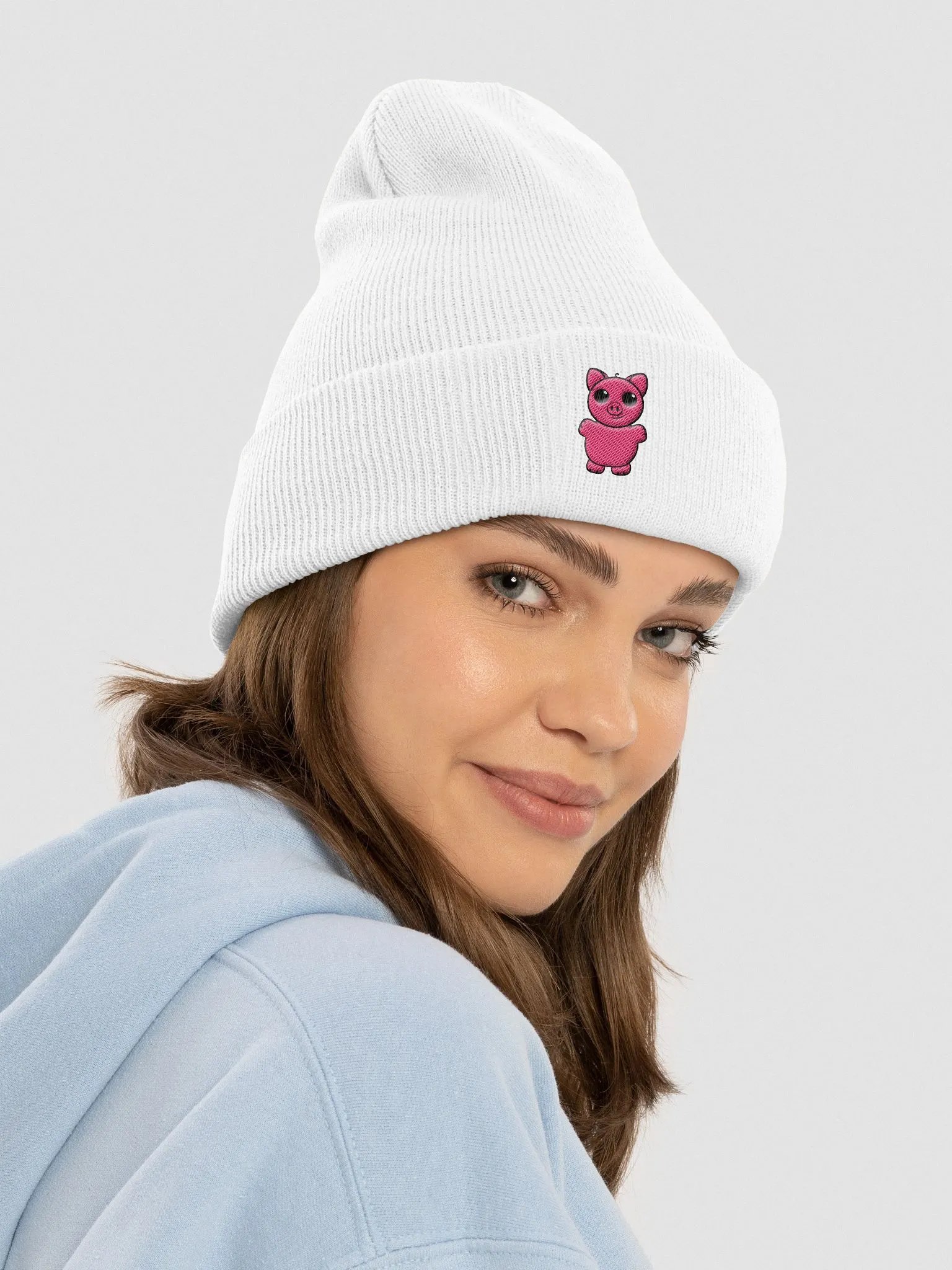 Squiggly Heart Cuffed Beanie product image (1)