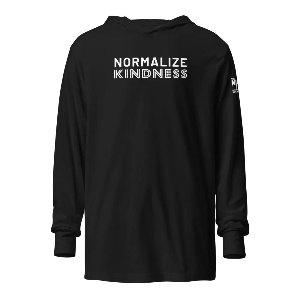 Normalize Kindness Hooded Tee (white text) product image (1)