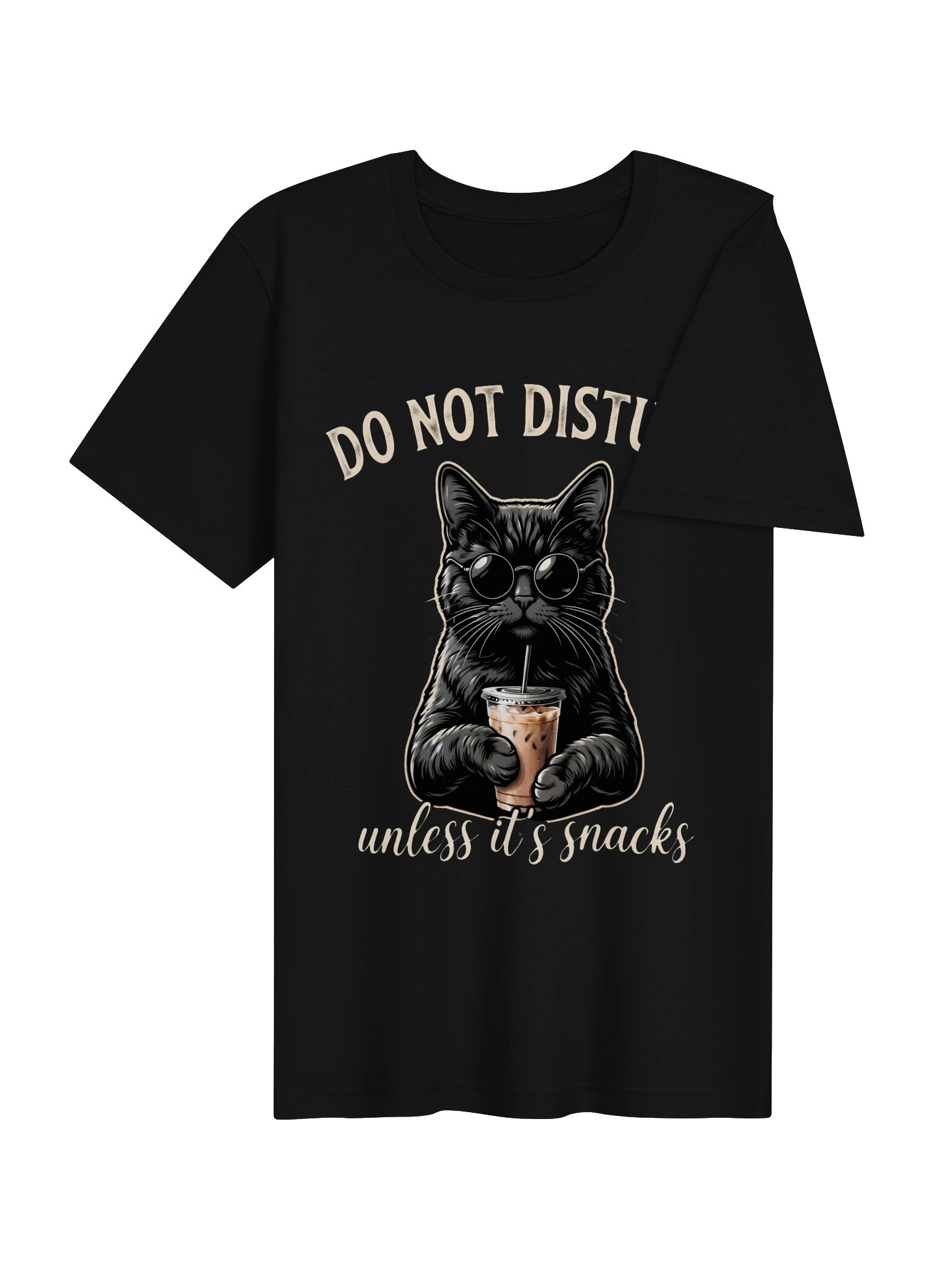 Funny Black Cat Snack Lover T-Shirt product image (36)