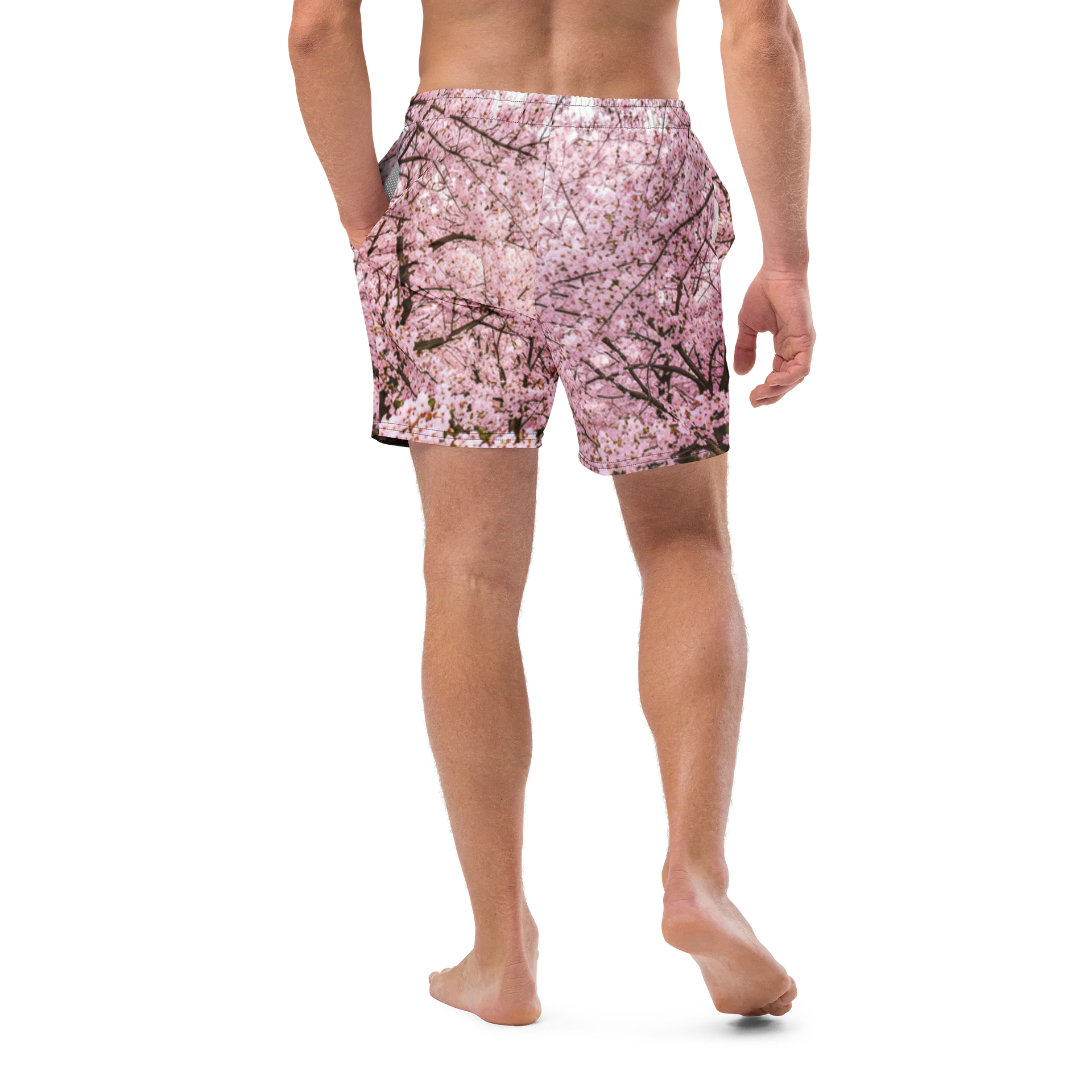 Men's Cherry Blossom Swim Trunks | Japanese Sakura Beach Shorts product image (10)