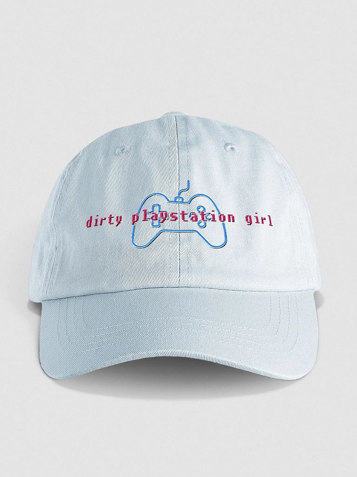 Dirty Playstation Girl Pastel Dad Hat (Blue & Pink) product image (1)