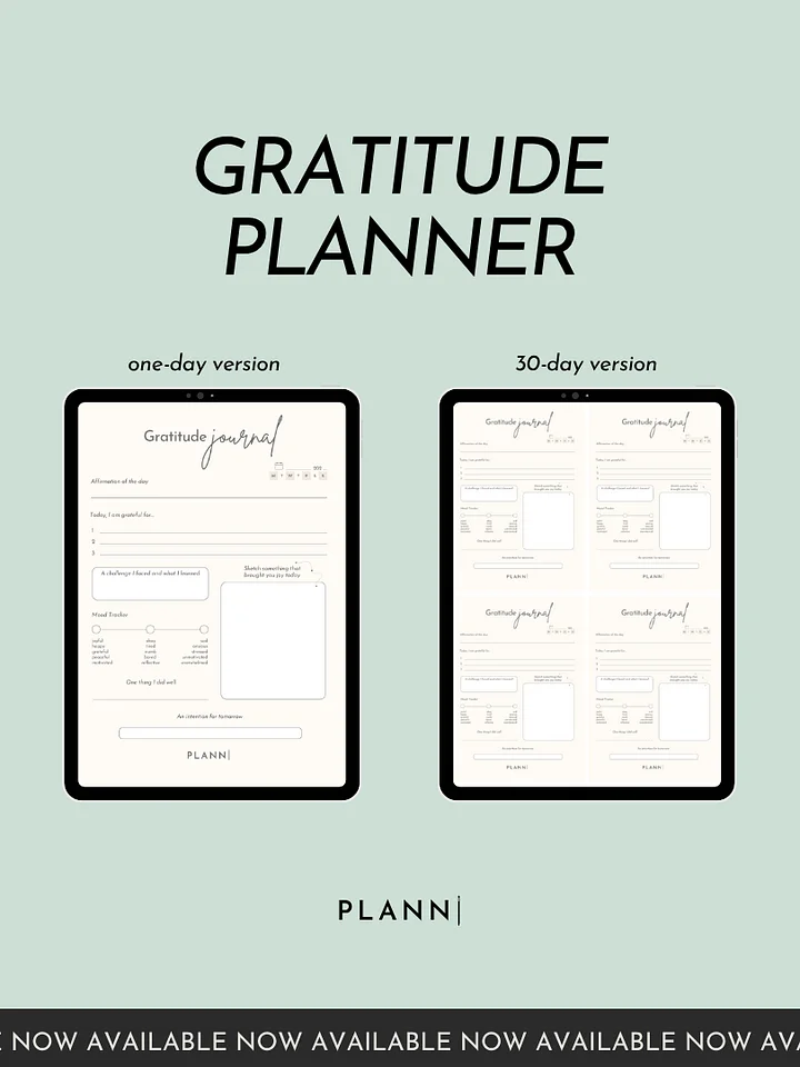 Minimalist Gratitude Planner | PLANNI product image (1)