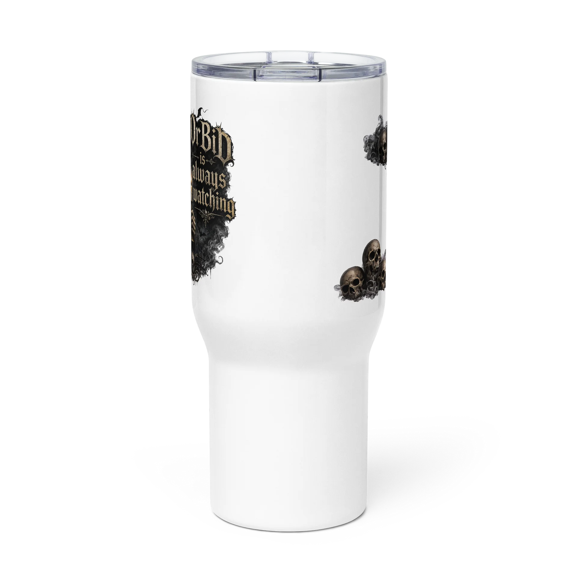 ''Morbid is Always Watching'' Travel Mug with a Handle product image (3)
