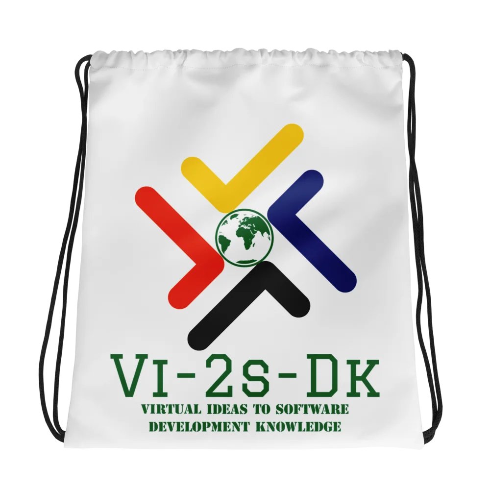 VI-2S-DK Recycle Logo Drawstring Bag product image (1)