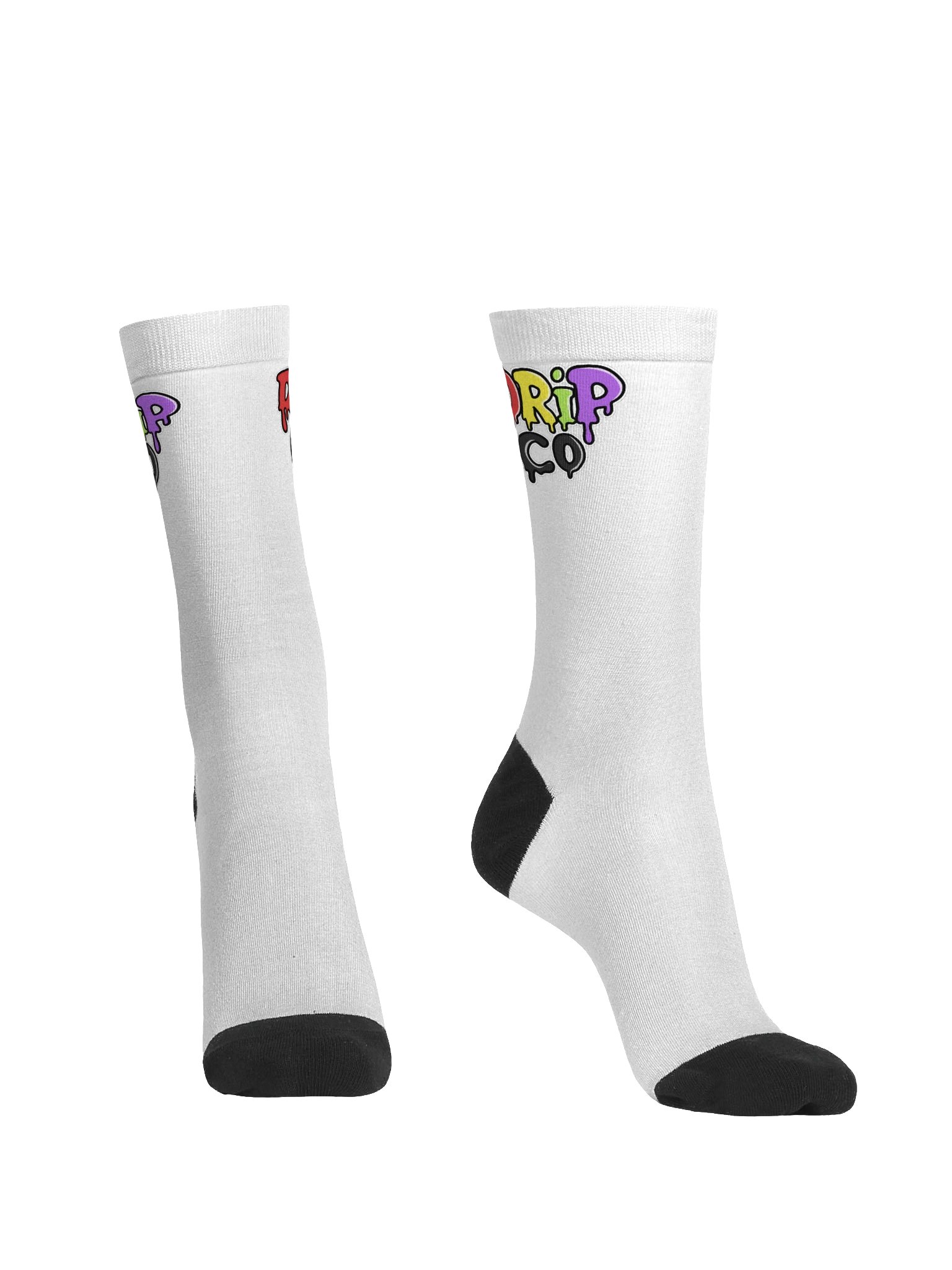 Colorful Drip Logo Crew Socks product image (2)