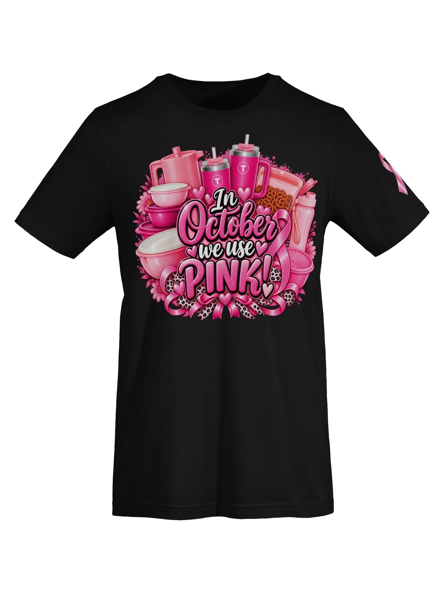Breast Cancer Awareness Tupperware Tee (Includes left sleeve design) product image (17)