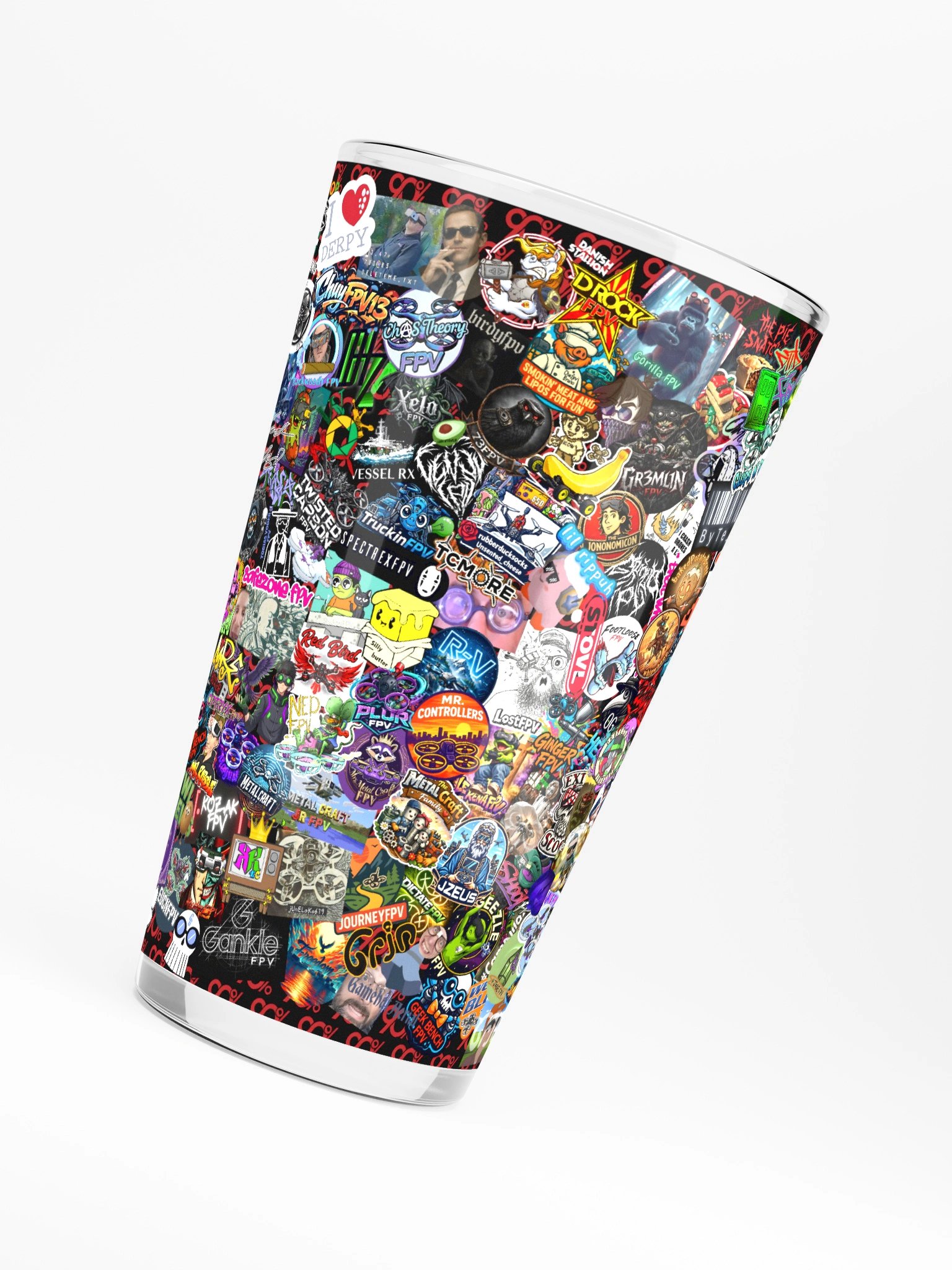 2026 Sticker Bomb Pint Glass product image (6)