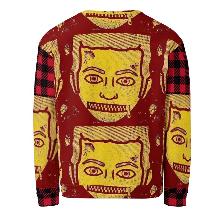 SavageOnDemand Print # (GOLD-DRIP-PLAID-SWEATSHIRT-REMIX) product image (2)