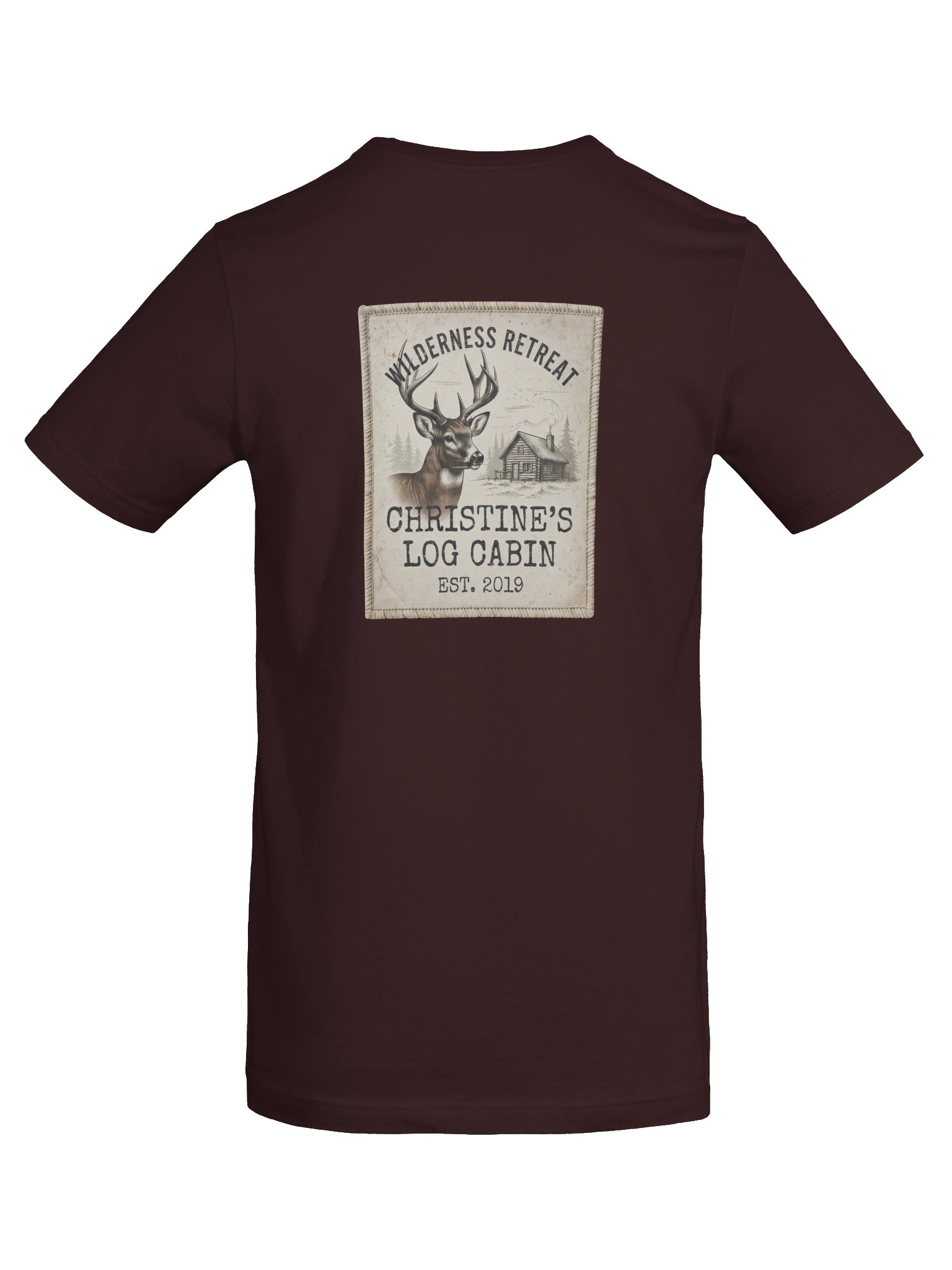 Christine's Log Cabin Premium Cotton T-Shirt | Rustic Logo Tee product image (86)