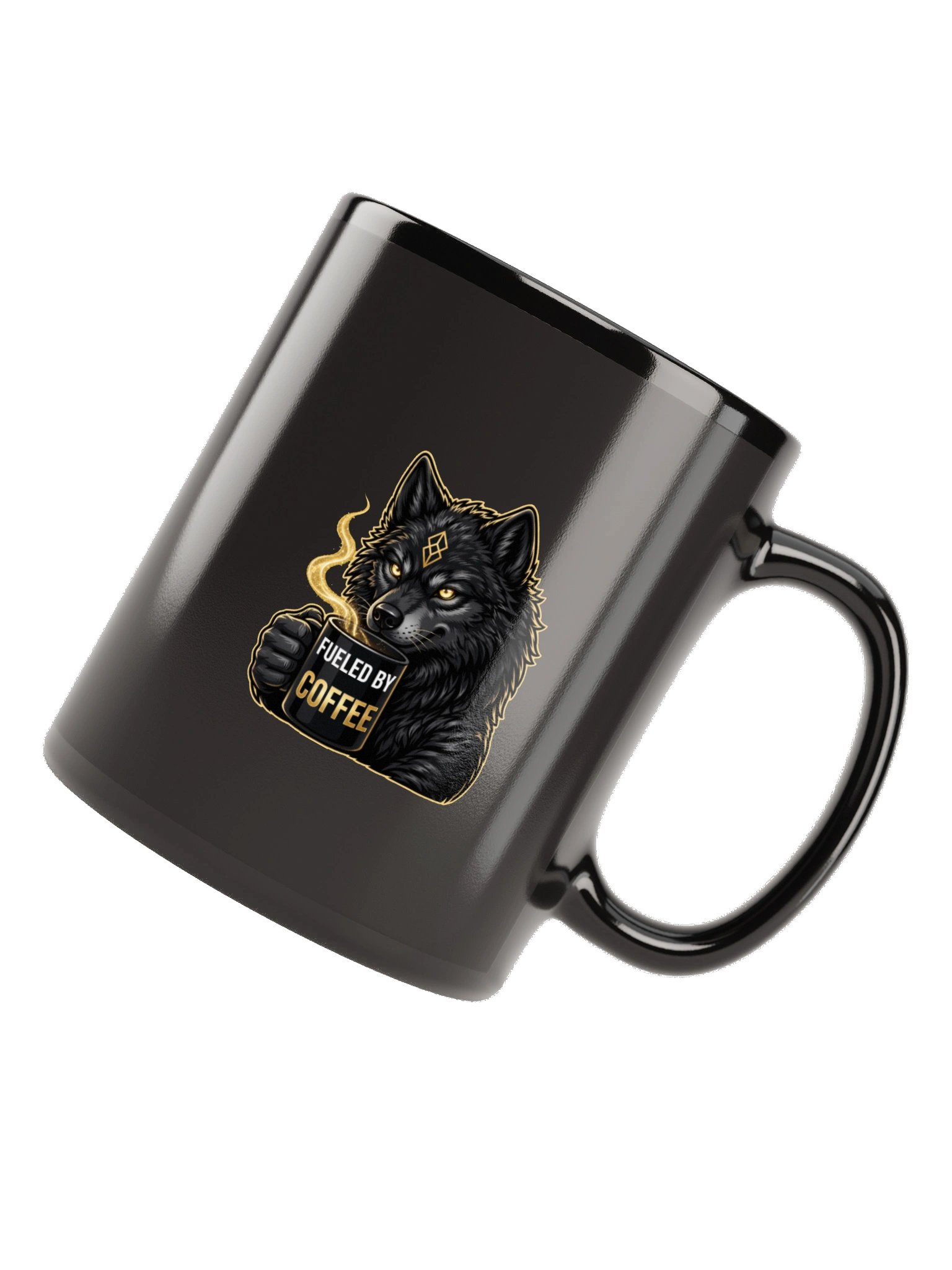Blood Wolf Fueled by Coffee Glossy Mug product image (12)