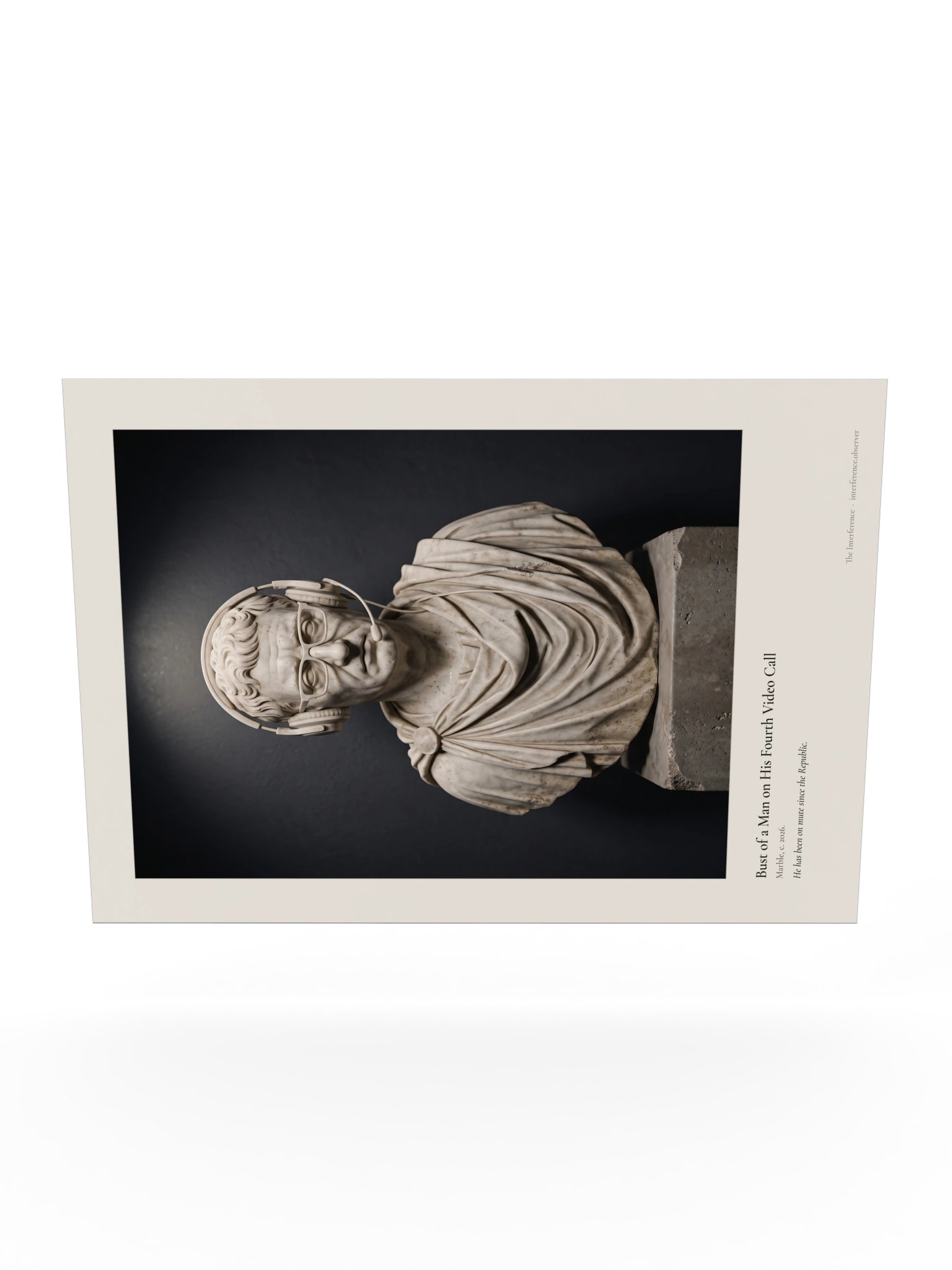 Bust of a Man on His Fourth Video Call product image (11)