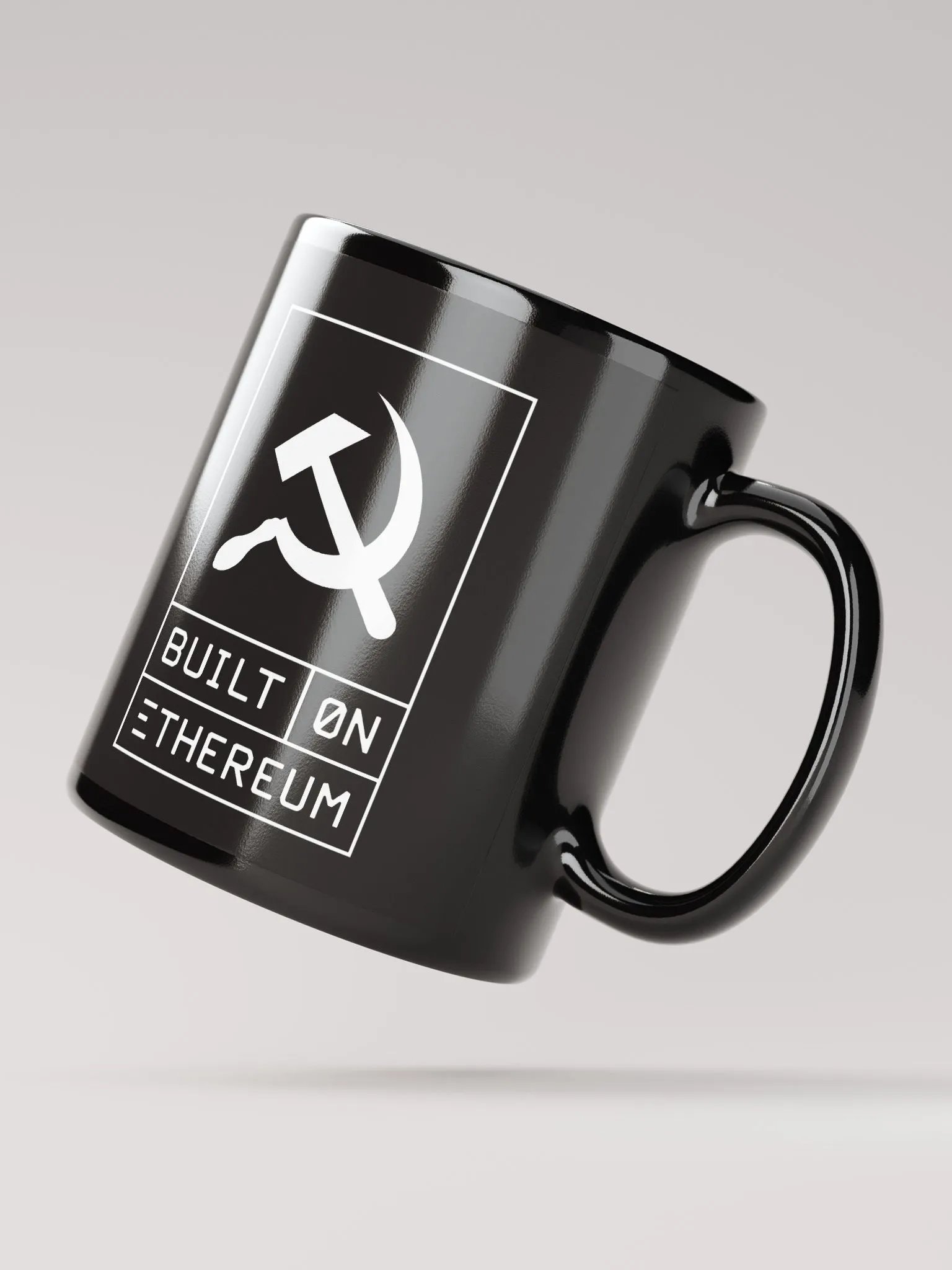 Built on Ethereum black mug product image (2)