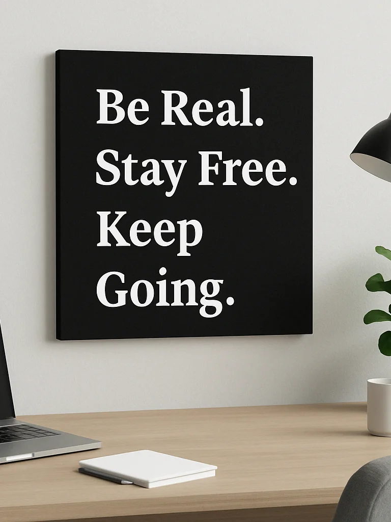 Keep Going – Be Real Canvas Print product image (3)