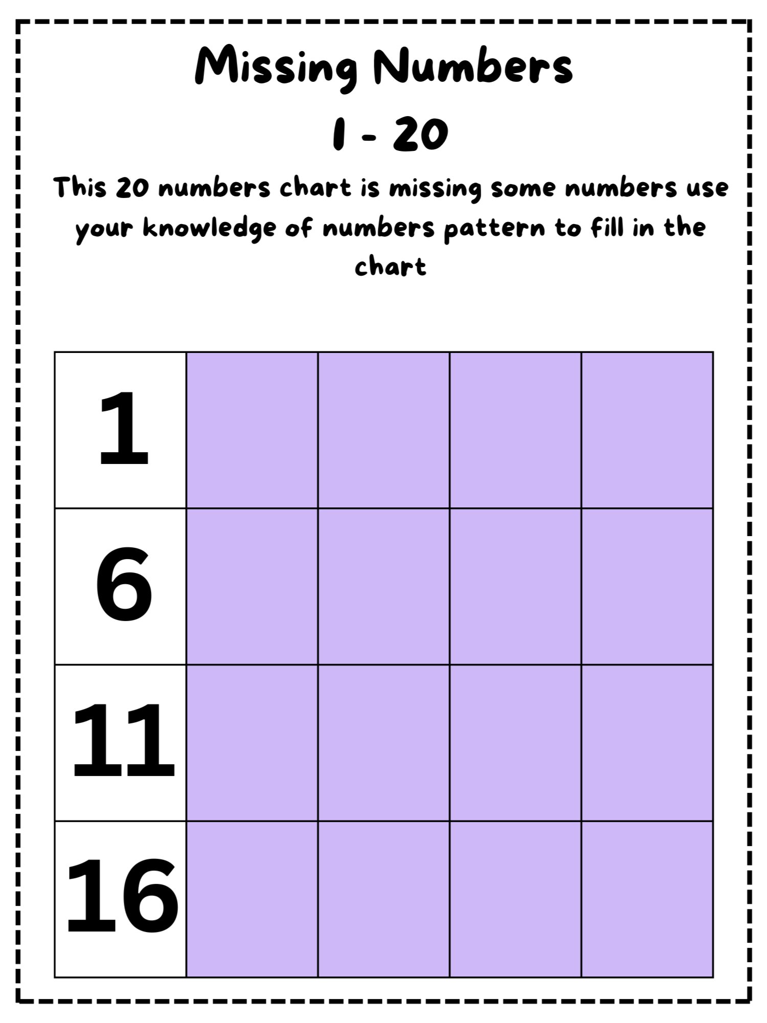 Missing Numbers Workbook product image (2)