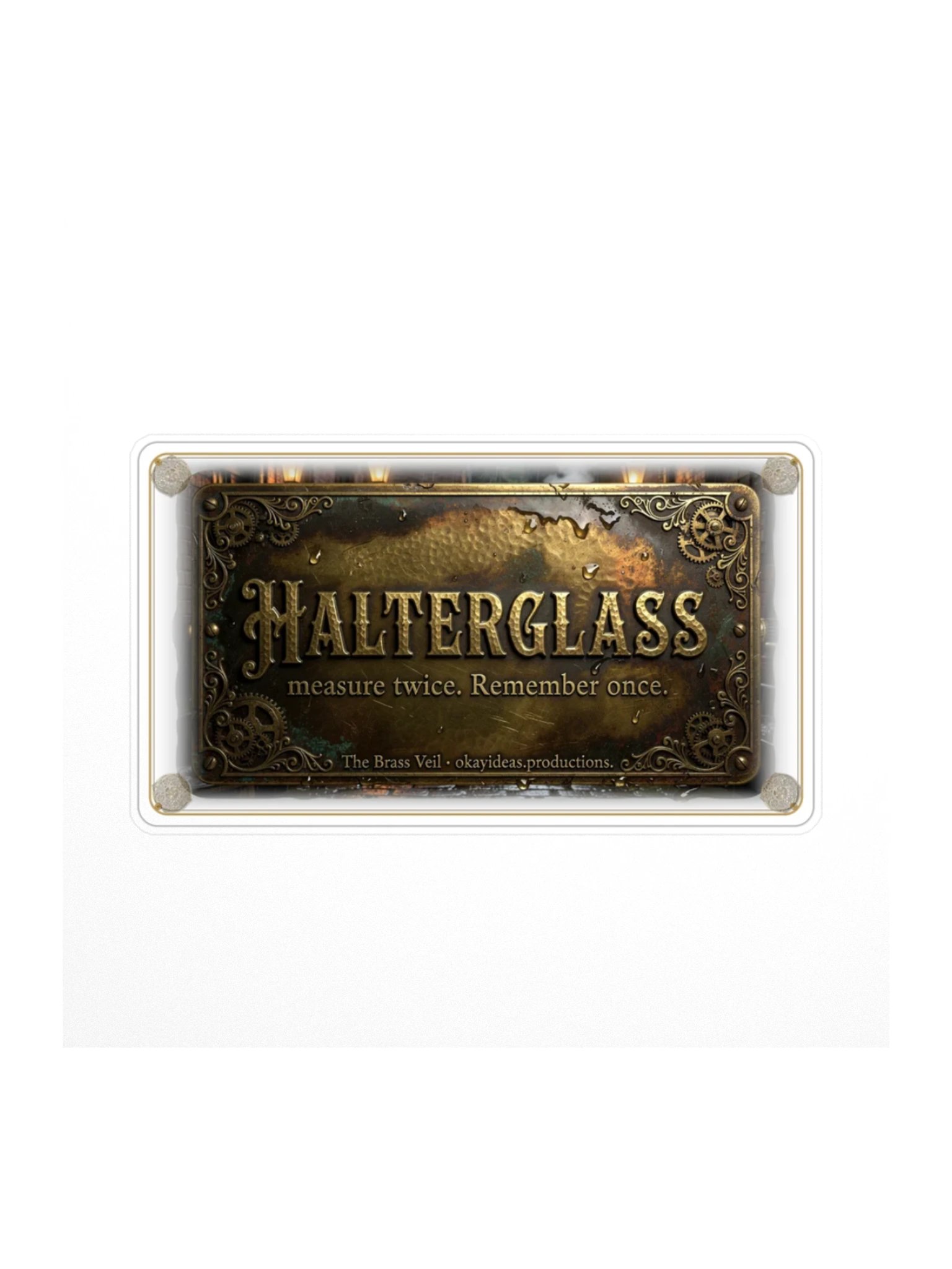 The Brass Veil — Halterglass Saying Sticker product image (1)
