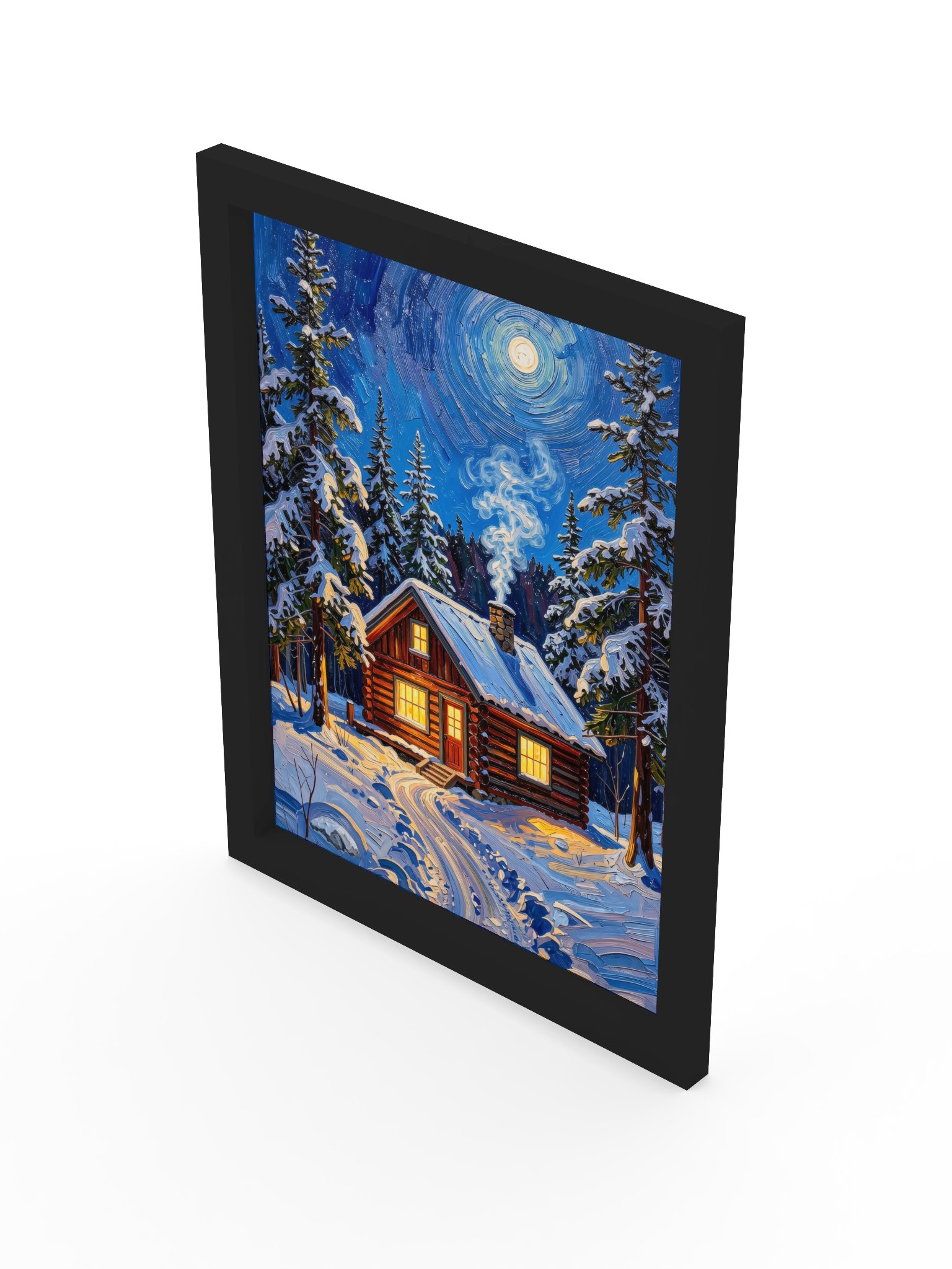 Winter Camp at Night Framed Print product image (21)