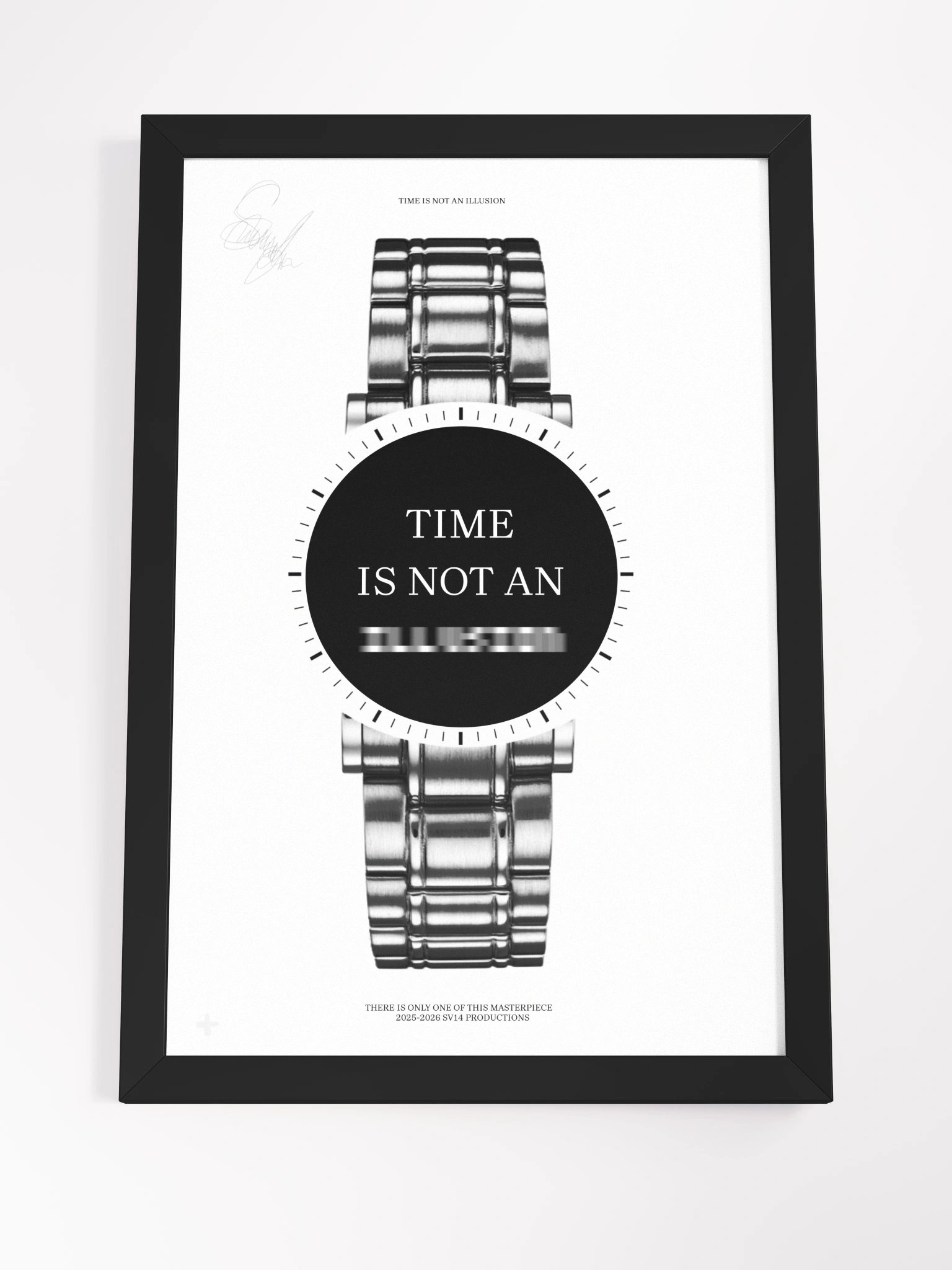 TIME IS NOT AN ILLUSION - BLACK FRAME product image (4)
