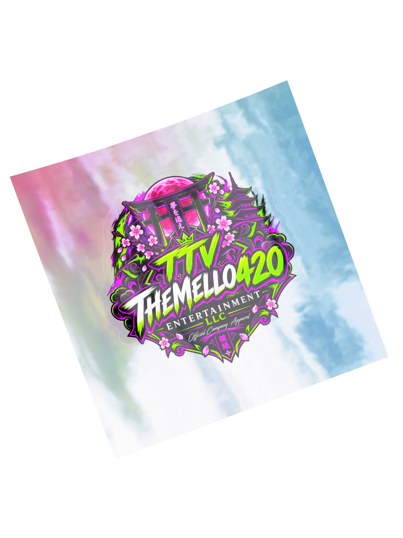 TTVTheMello420 Neon Crest Sticker. product image (5)