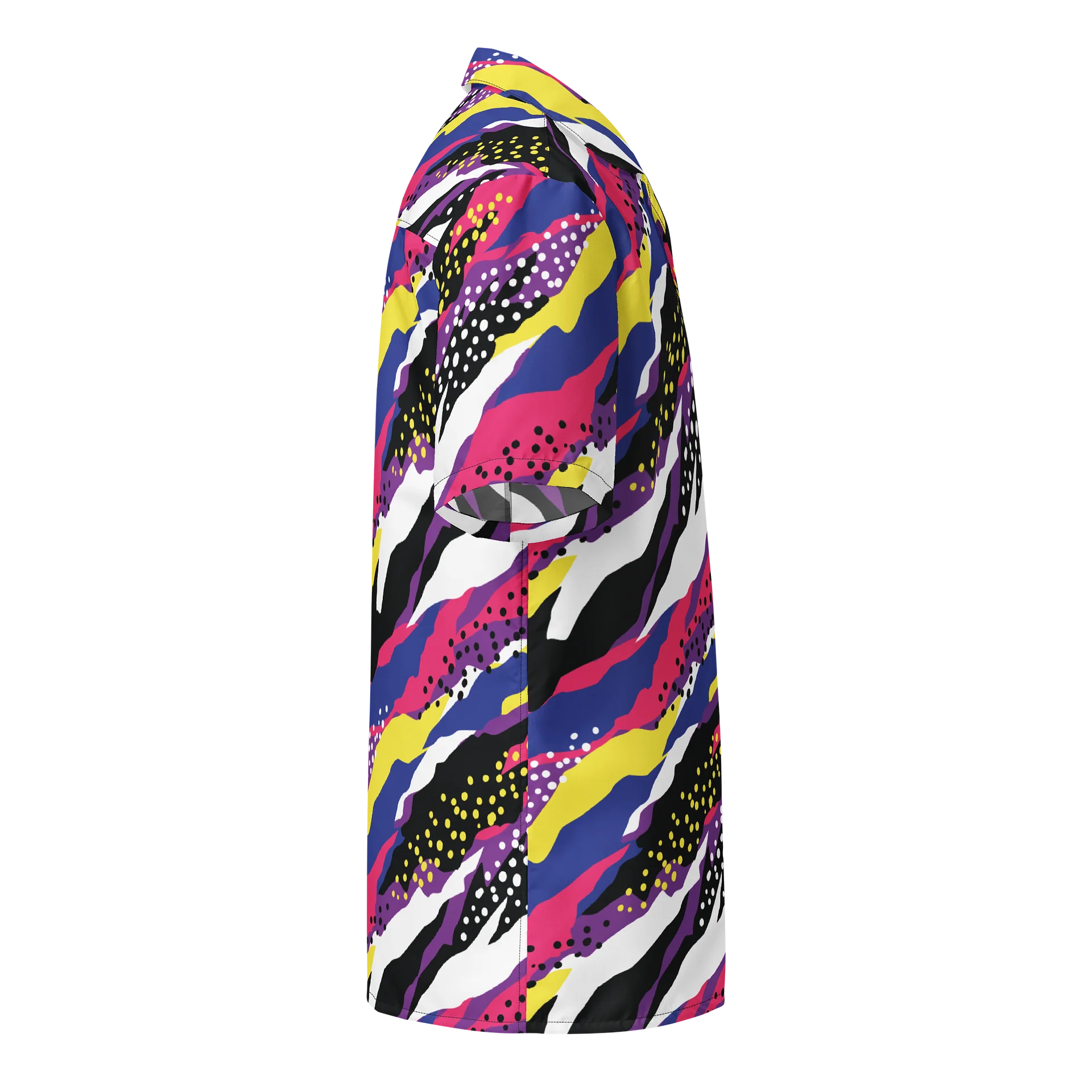 Retro 90s Cyber-Pop Waves | Vibrant All-Over Print Unisex Button Shirt product image (4)