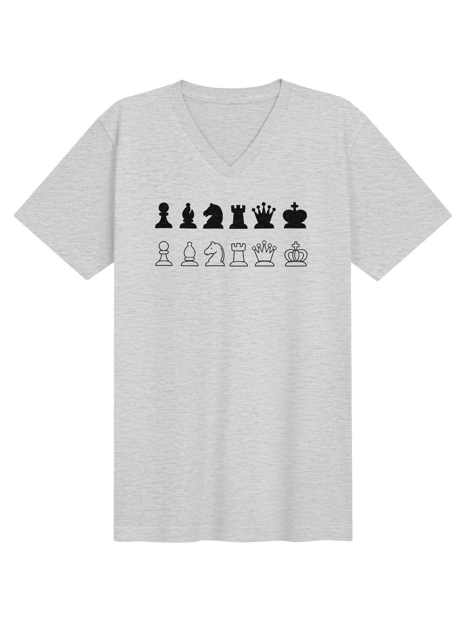 Chess Pieces Crown Outline V-Neck Tee product image (2)
