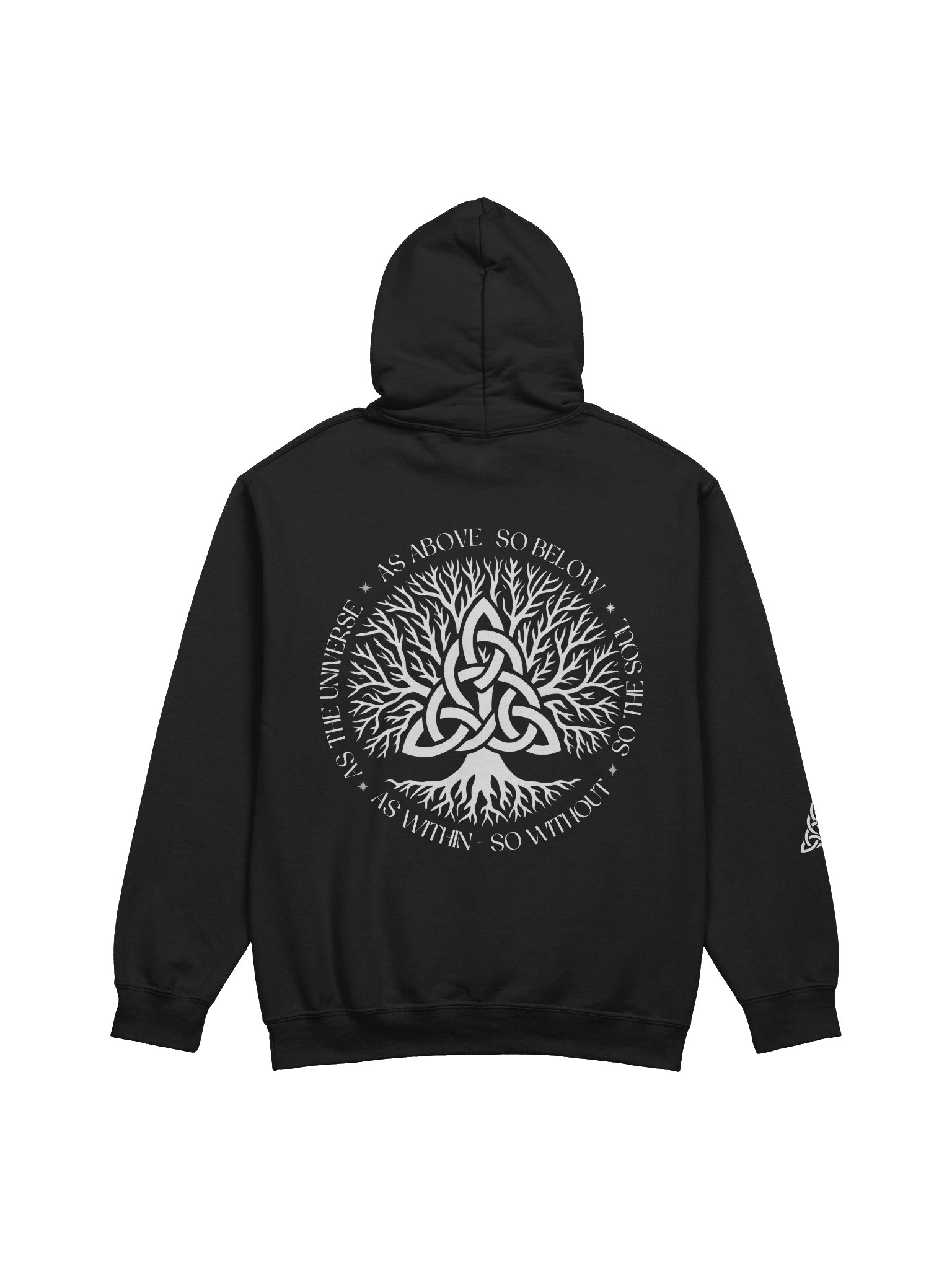 Tree of Life Triquetra Hoodie – As Above So Below Symbolic Design Gildan Classic product image (4)