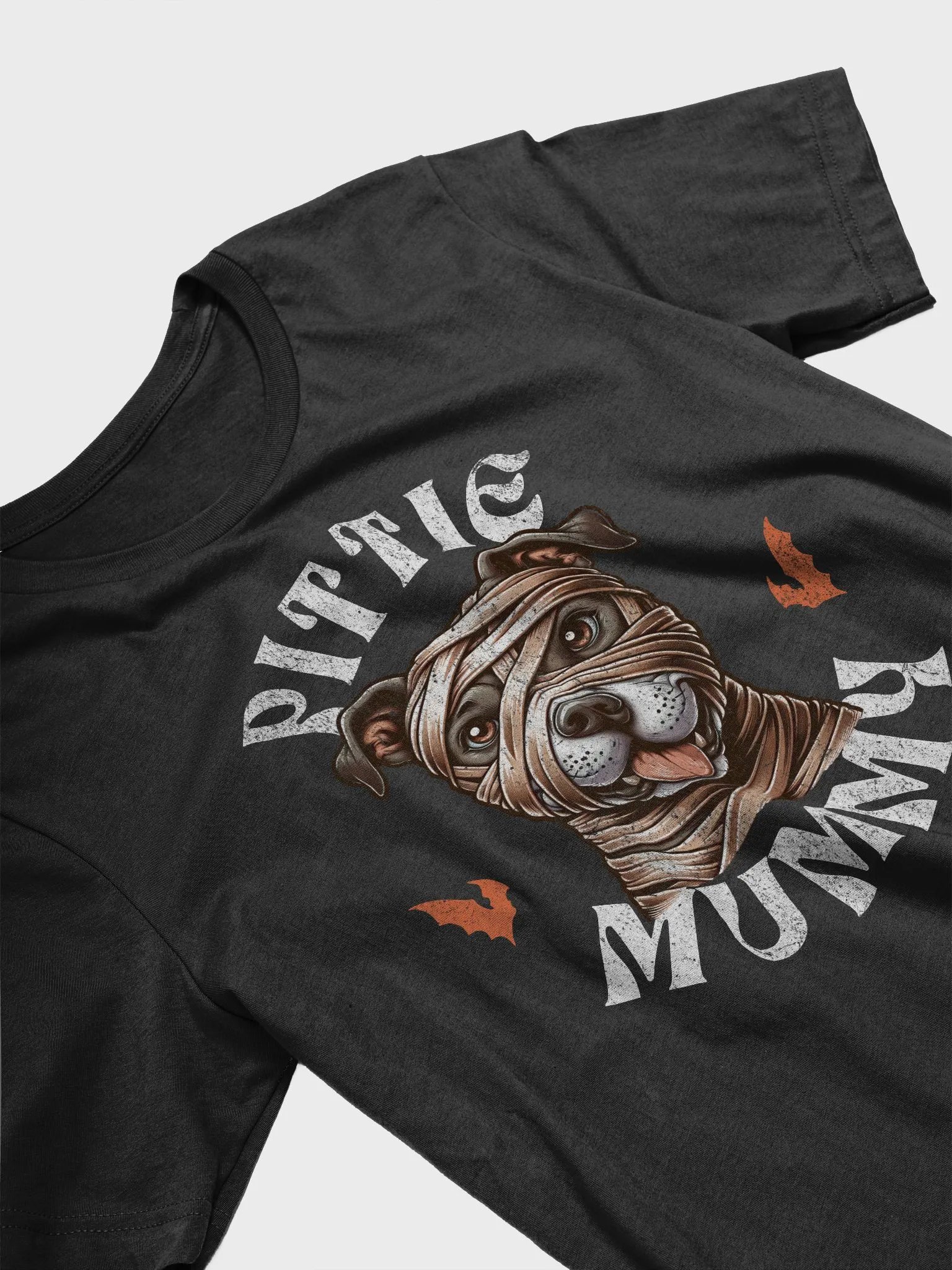 Halloween Mummy Pit Bull Dog T-Shirt product image (4)
