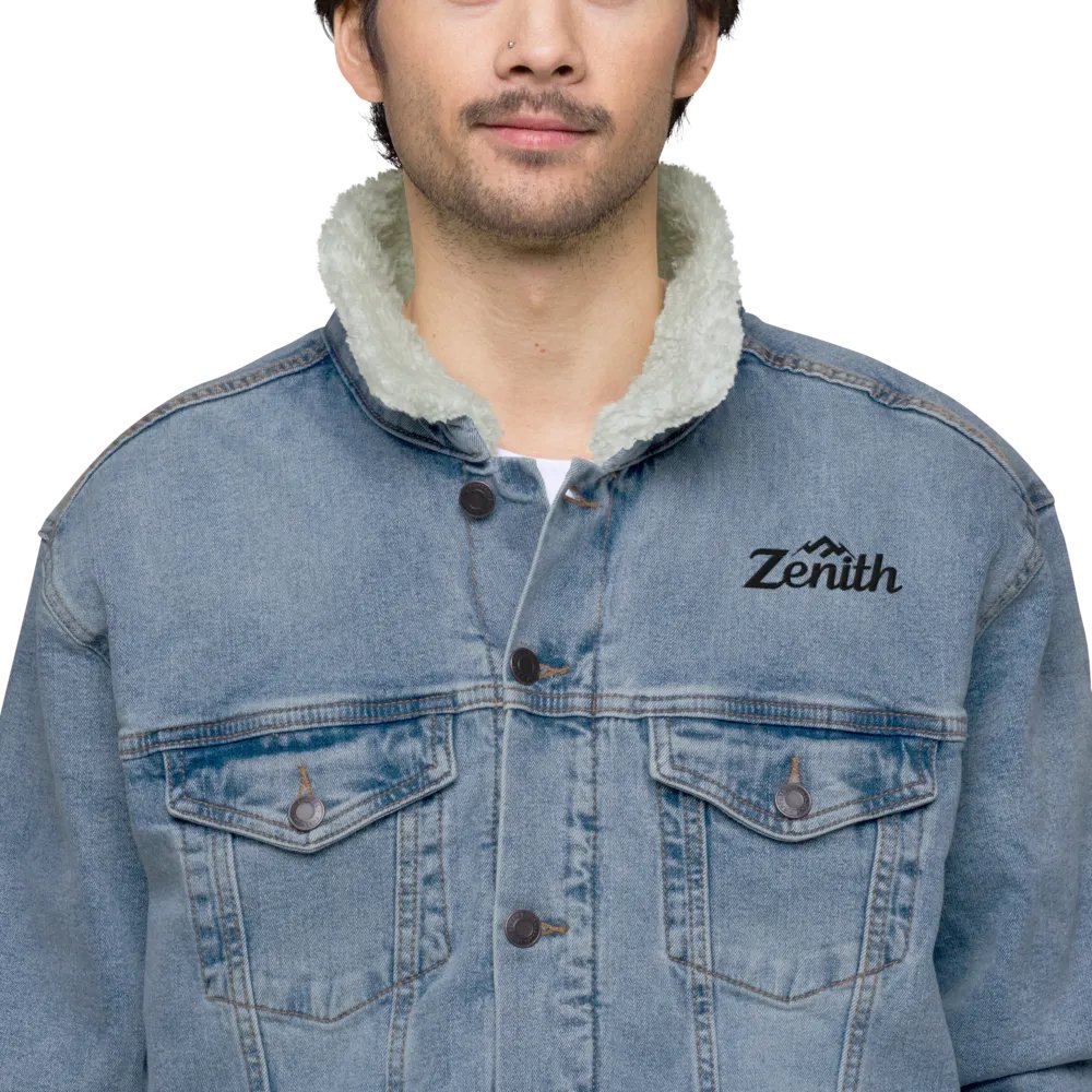 Zenith Unisex Heavyweight Sherpa Denim Jacket - 12oz - Black & Light Denim product image (7)