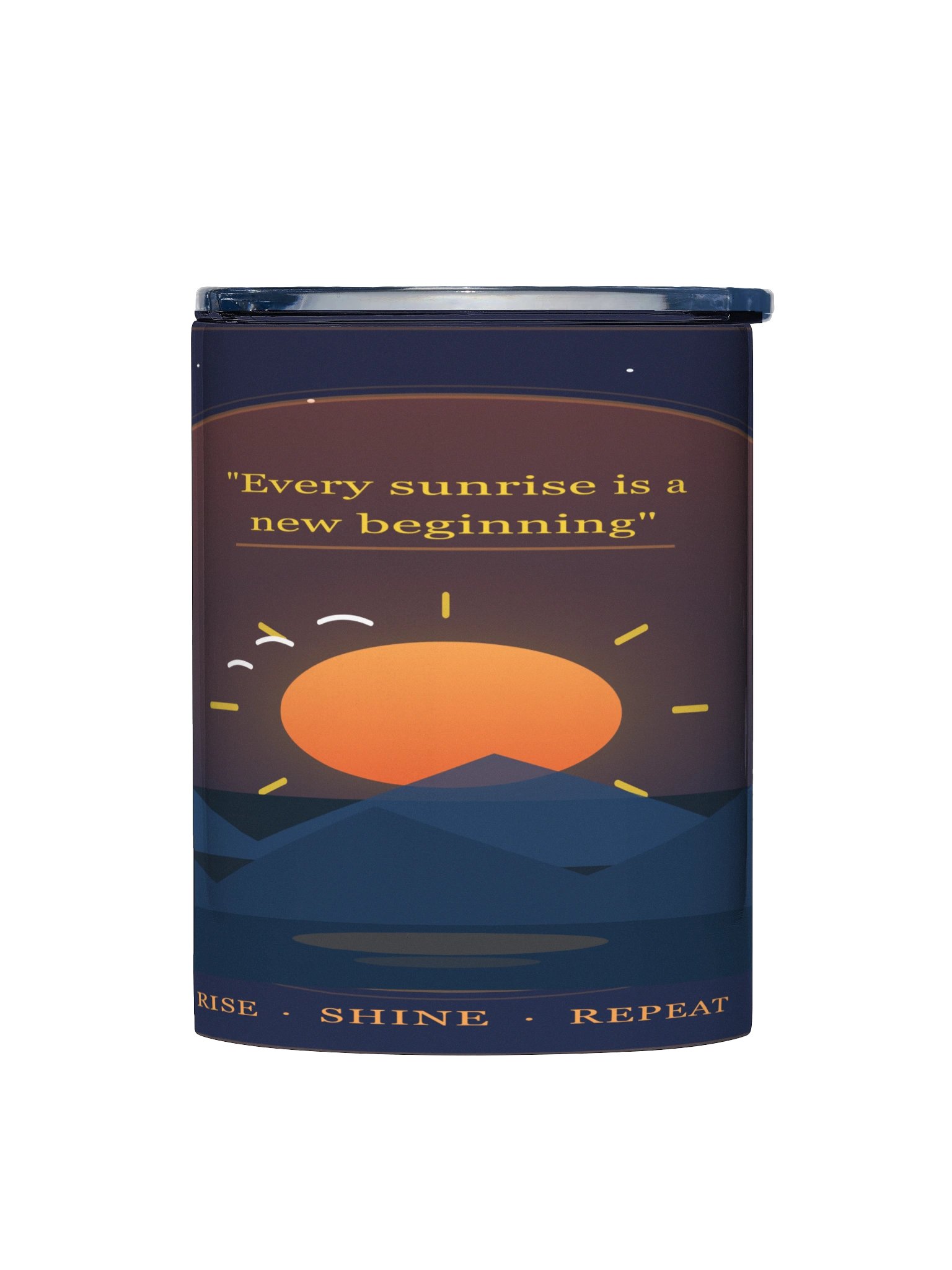 Sunrise Inspiration 10oz Stainless Steel Tumbler – New Beginning product image (1)