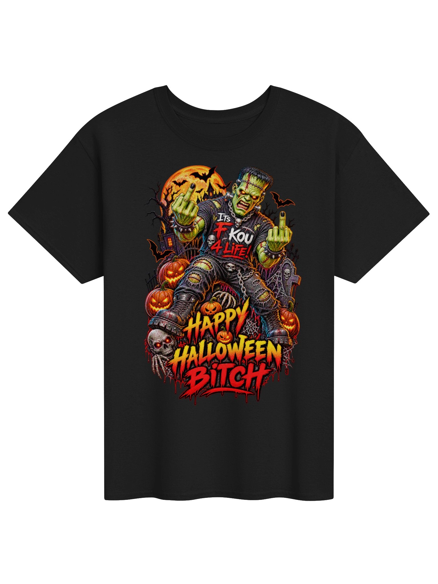 Frankenstein Its F KOU 4 Life Gildan Heavyweight T-Shirt product image (7)