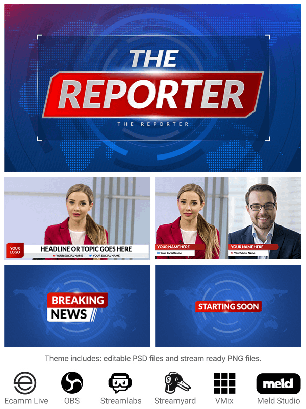The Reporter: Live Streaming Graphics | Dee
