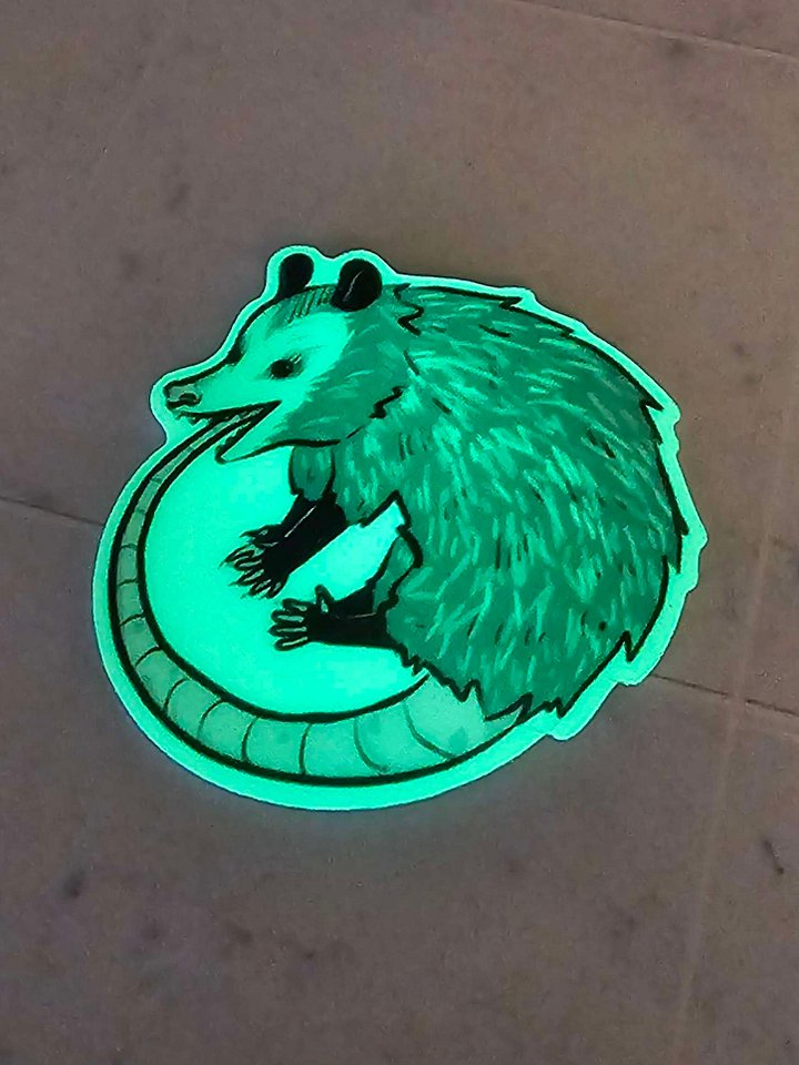 Glow in the Dark Oropossum sticker - Ships FREE! product image (2)
