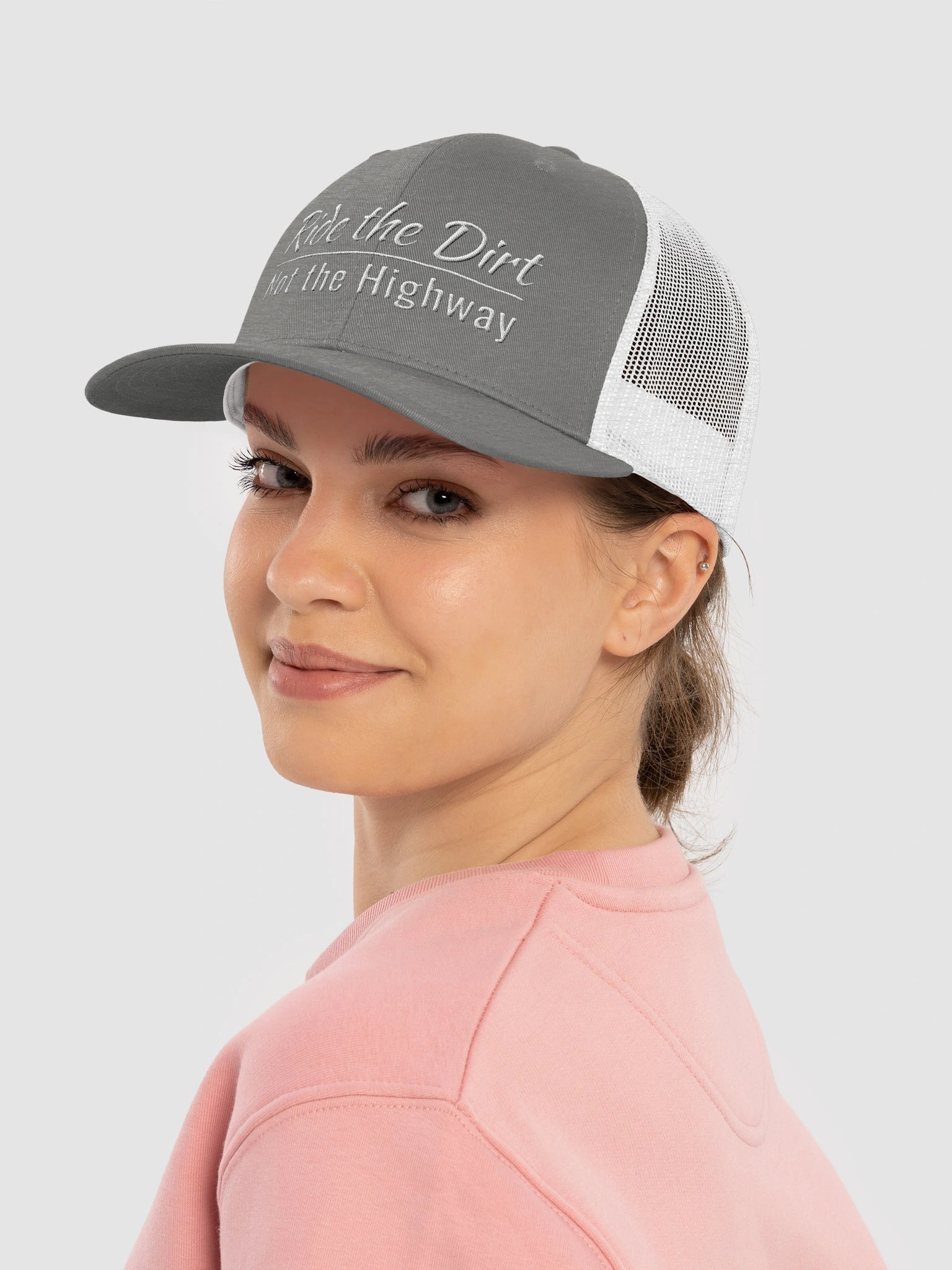 Backroadcrew Ride the Dirt not The Highway Hat (white lettering) product image (19)