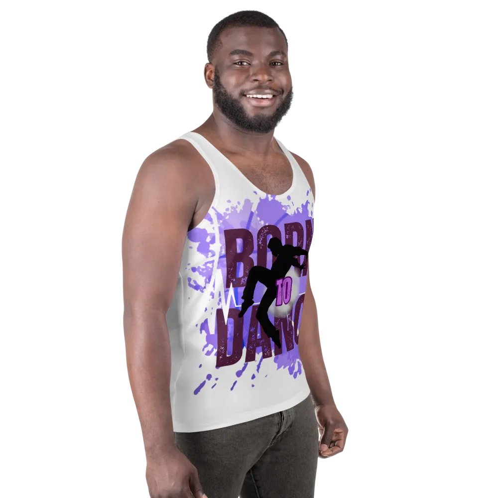 Born to Dance His Silhouette Energetic Vibes Full Print Tank product image (7)