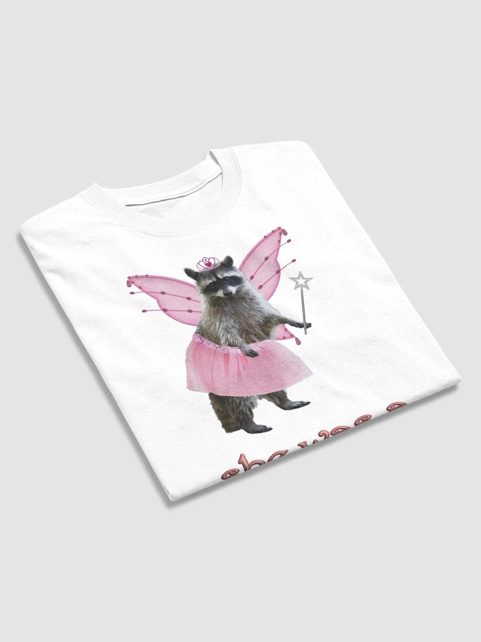 She was a fairy - raccoon T-shirt product image (3)