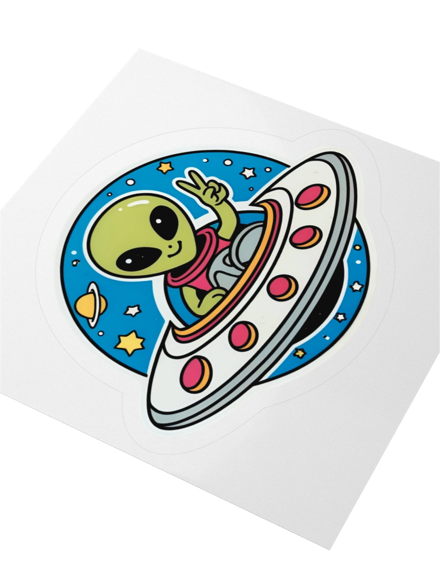 Peaceful Alien Kiss Cut Stickers product image (3)